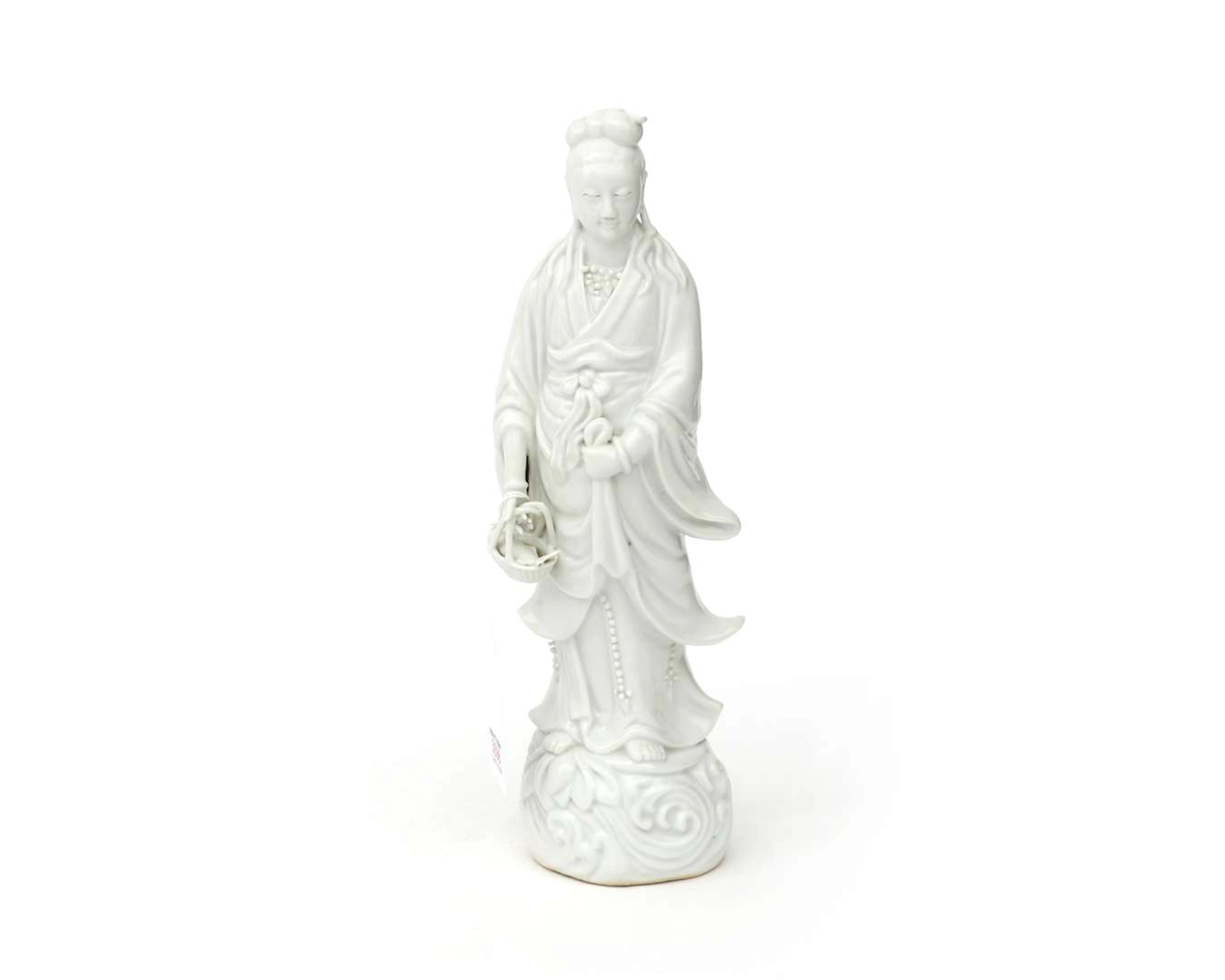 A porcelain ‘chine de blanc’ sculpture, China, 19th/20th century