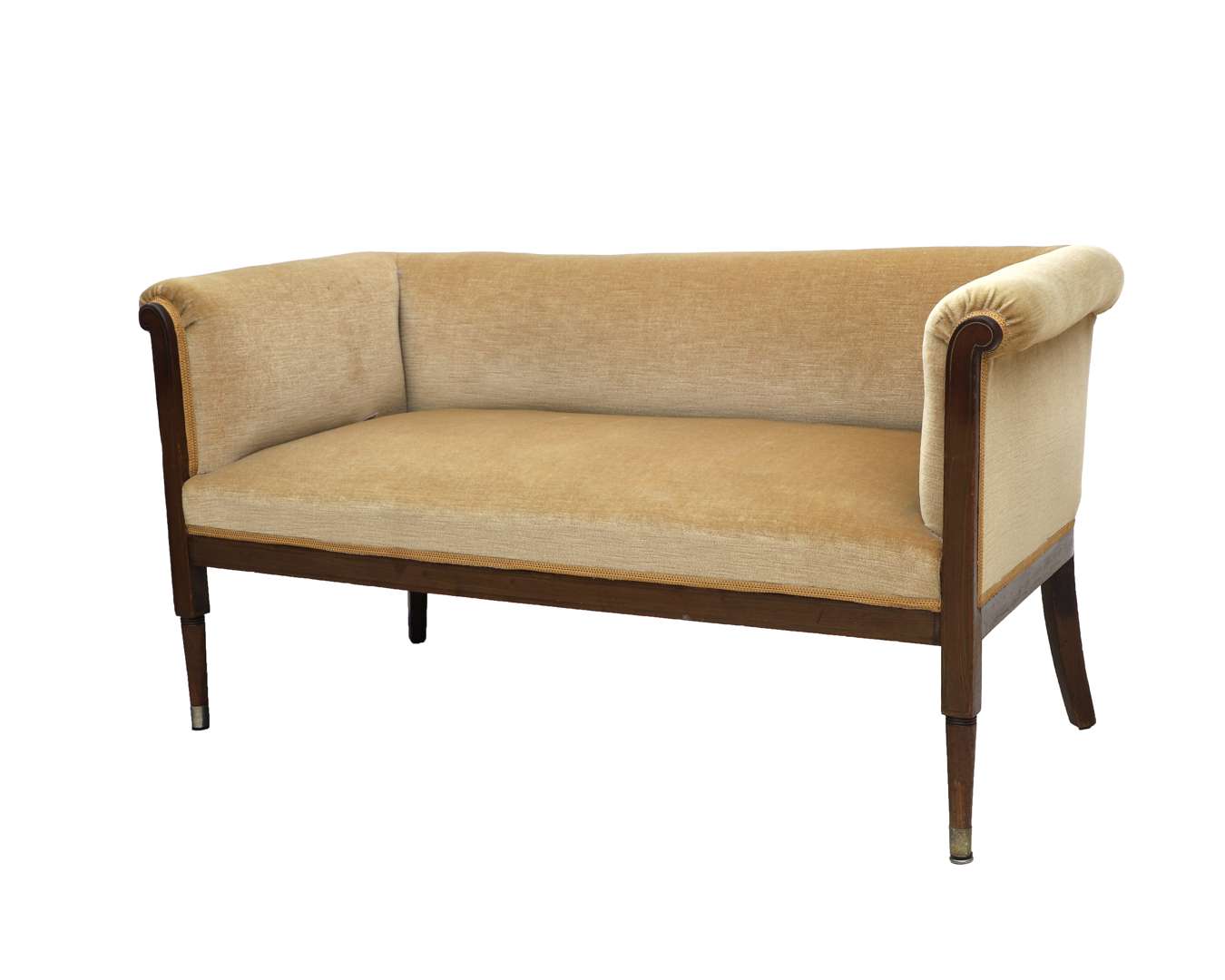 A Biedermeier-style two-seater bench, 20th century