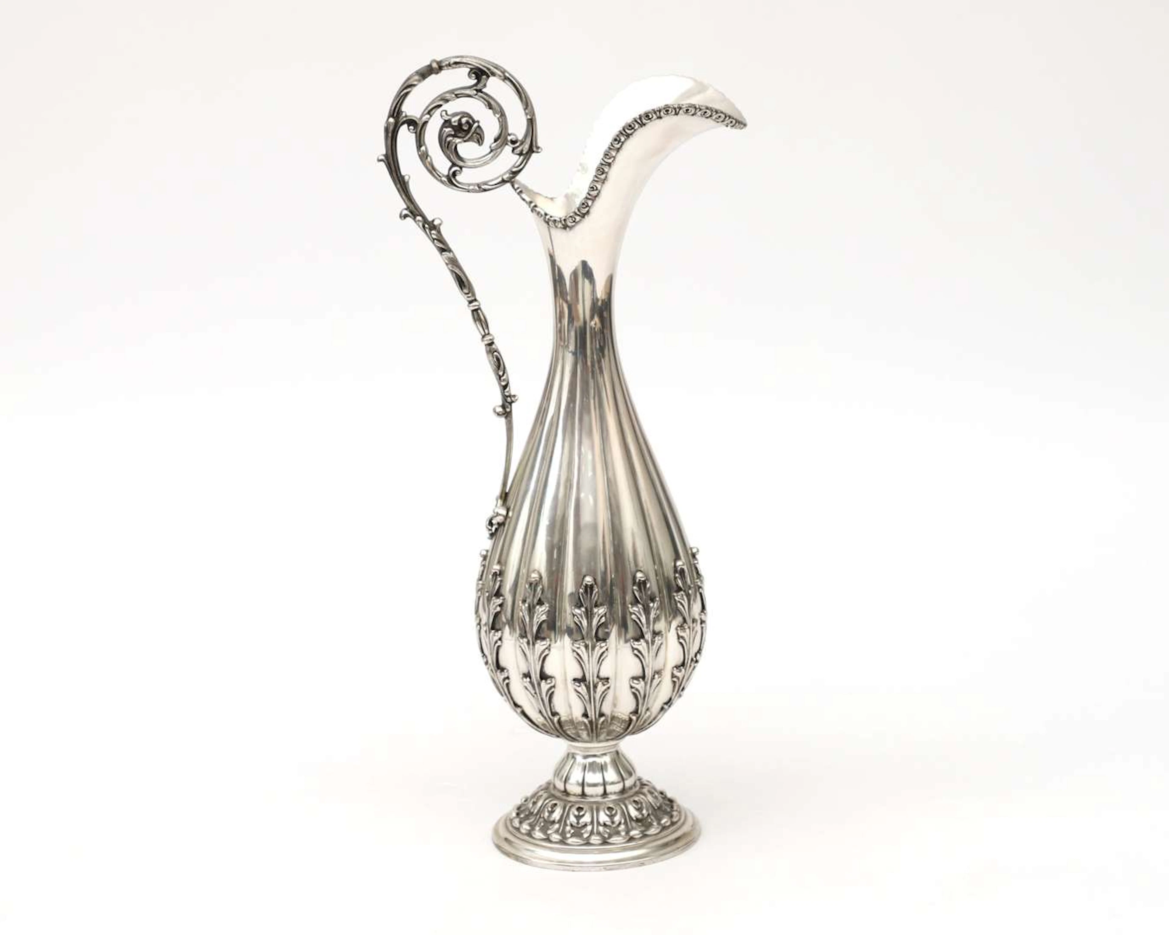 A silver pouring jug, Italy, Milan, 20th century