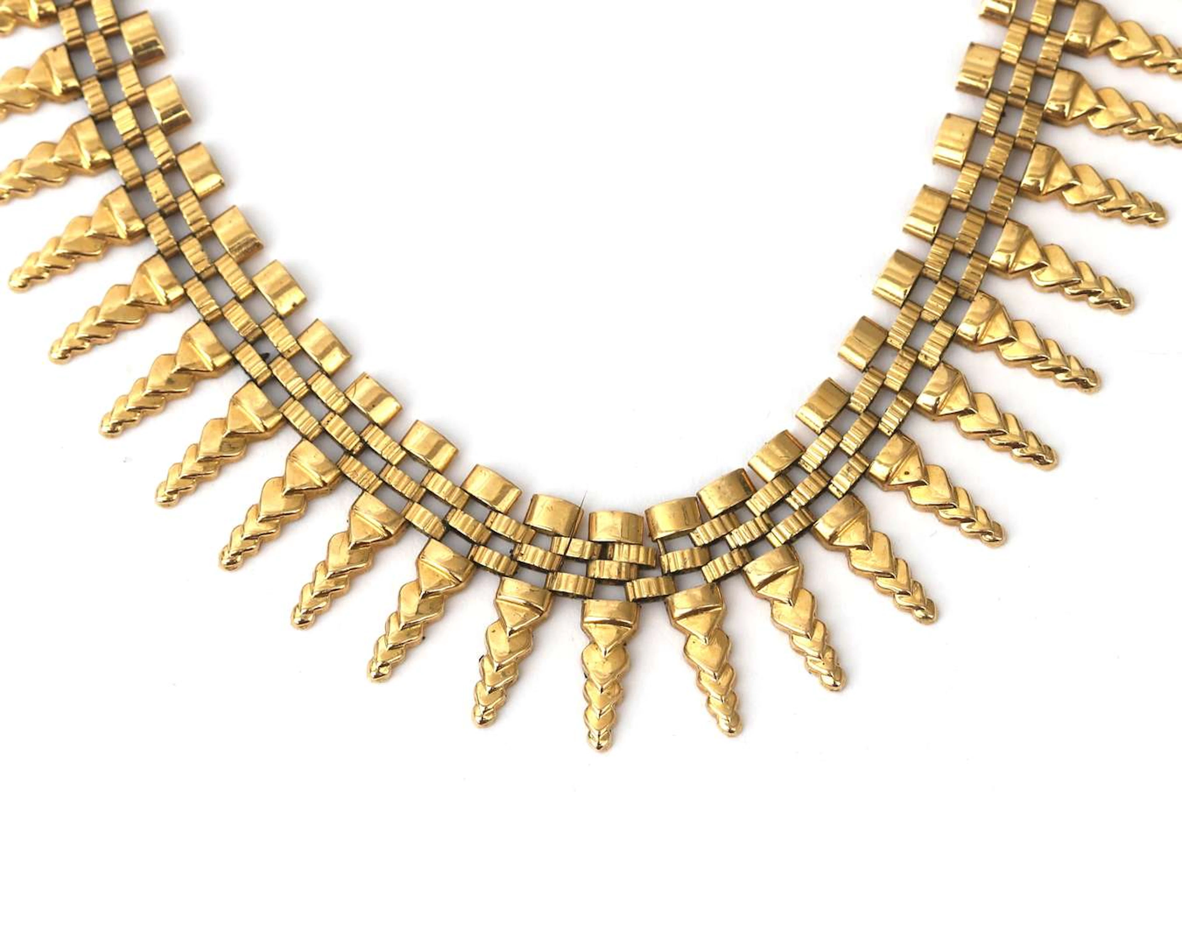 An 18k yellow gold Cleopatra link necklace, Italy