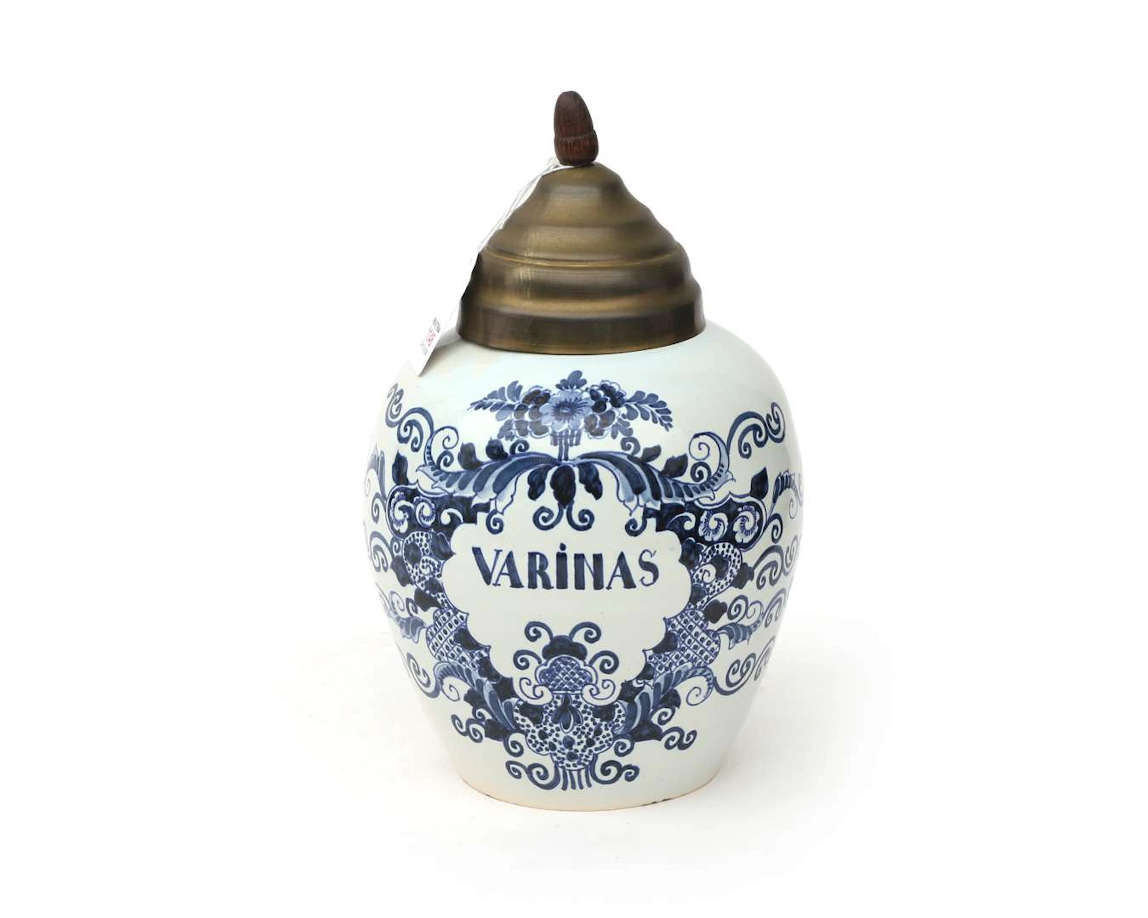 A tobacco jar, Old Delft, Holland, 20th century