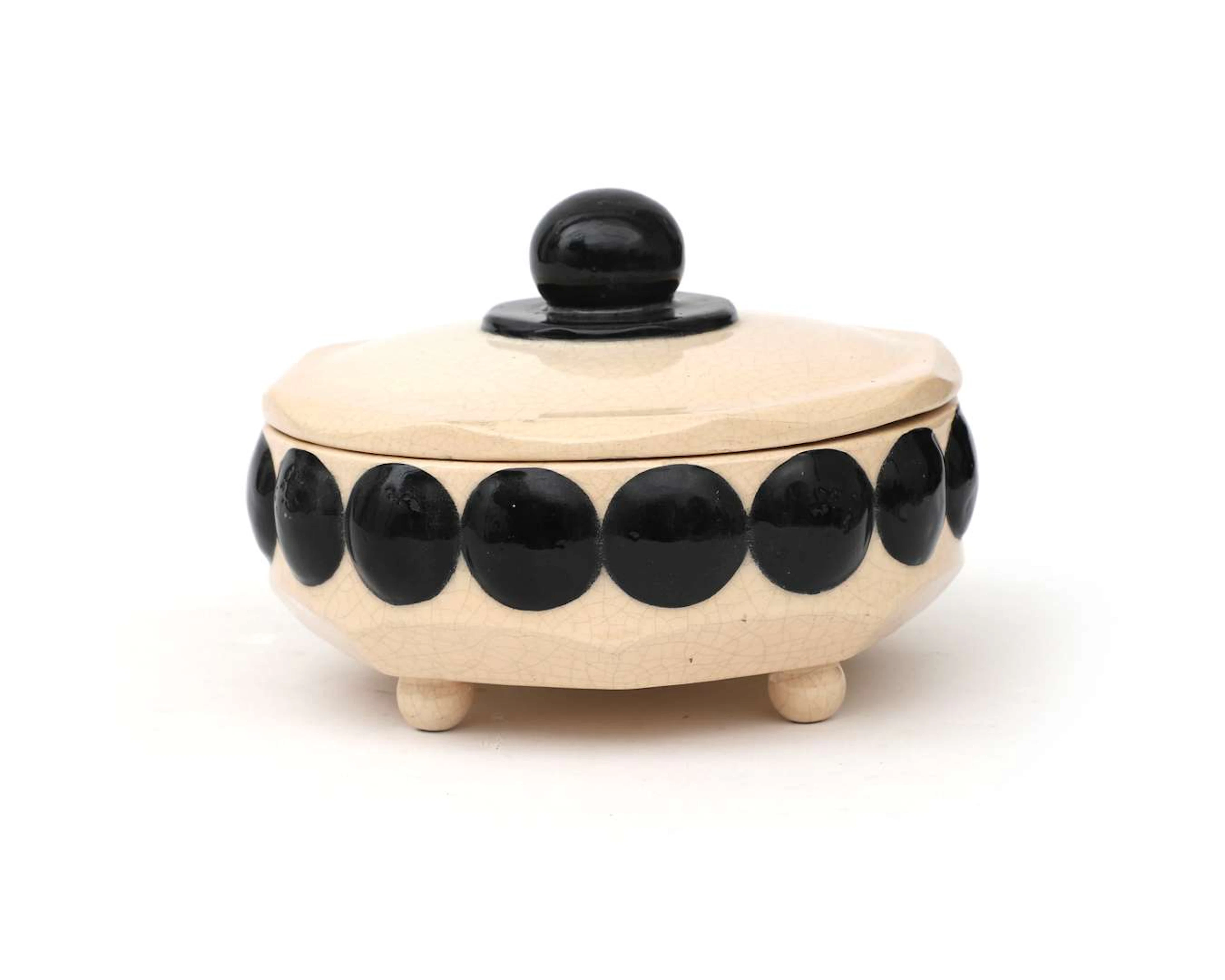 A ceramic lidded jar, G. Beauvais, France, c. 1930