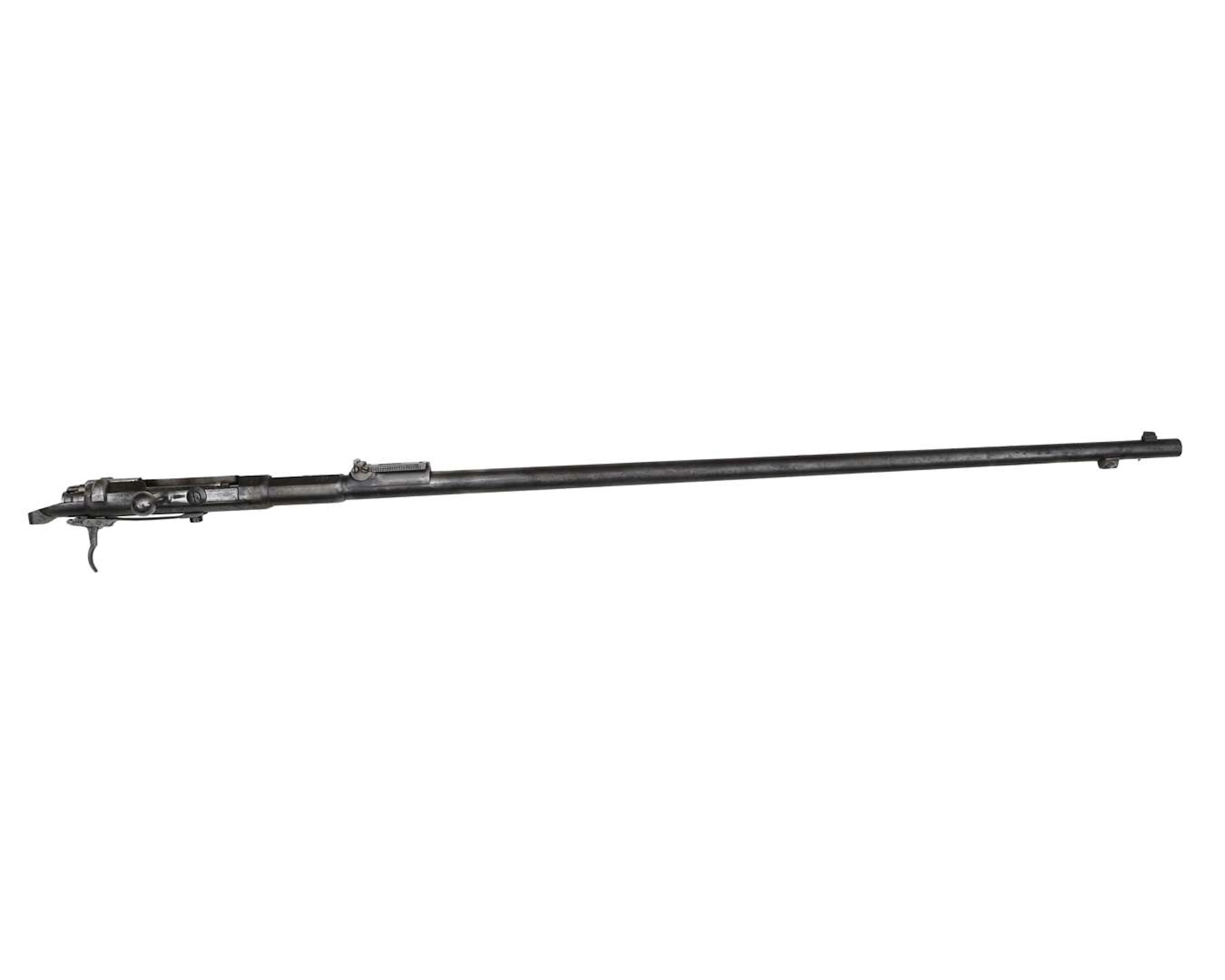The internal mechanism of a Mauser 1871 bolt-action rifle, manufactured