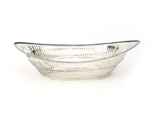 A silver bread basket, Netherlands, Haarlem, 1970