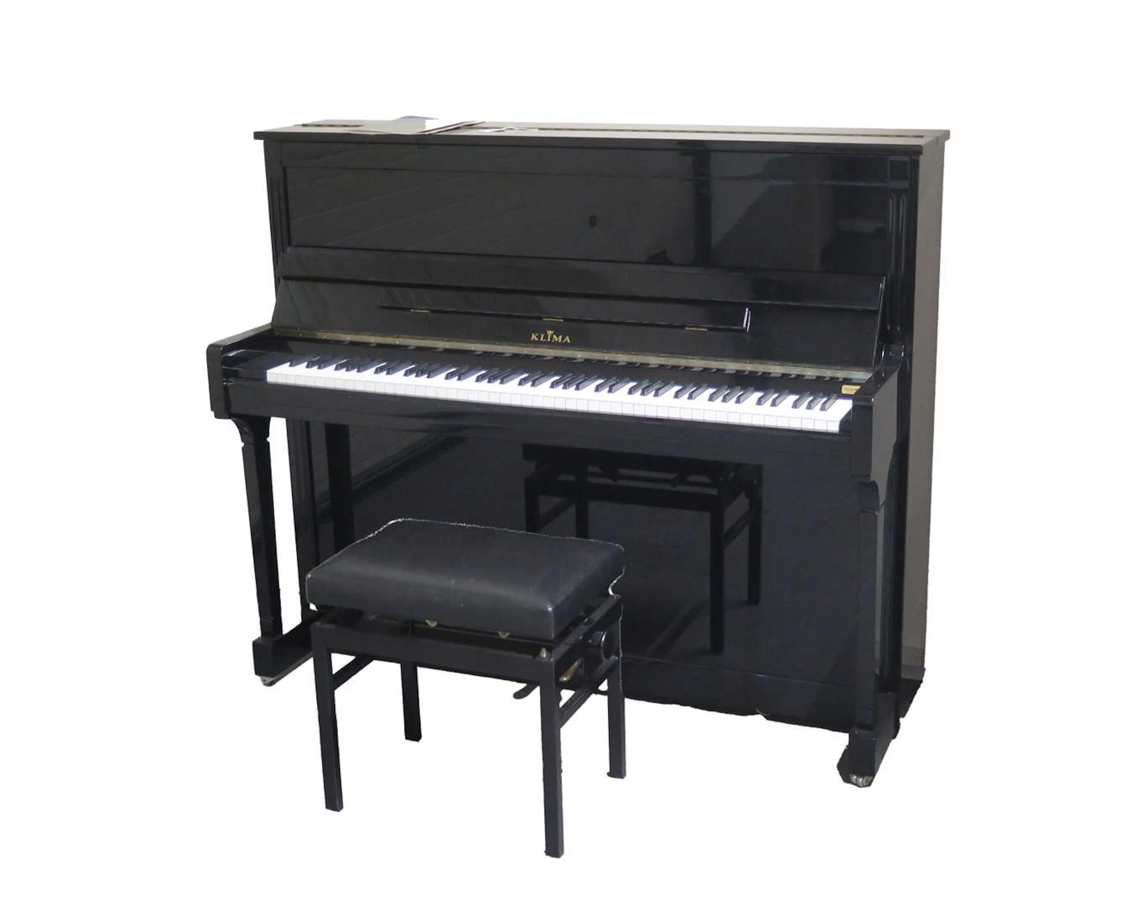 A piano with a black lacquer finish, Klima model, Czech Republic, 20th century
