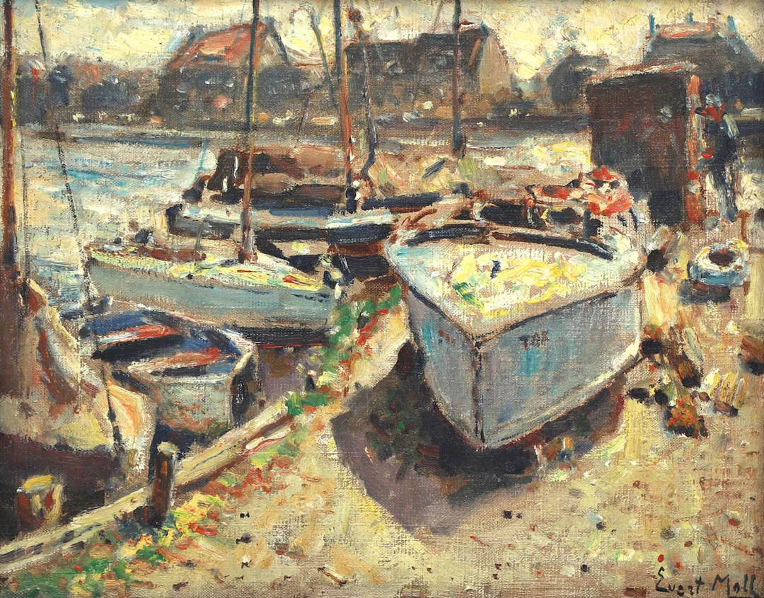 Evert Moll (1878–1955), View of an inland harbour