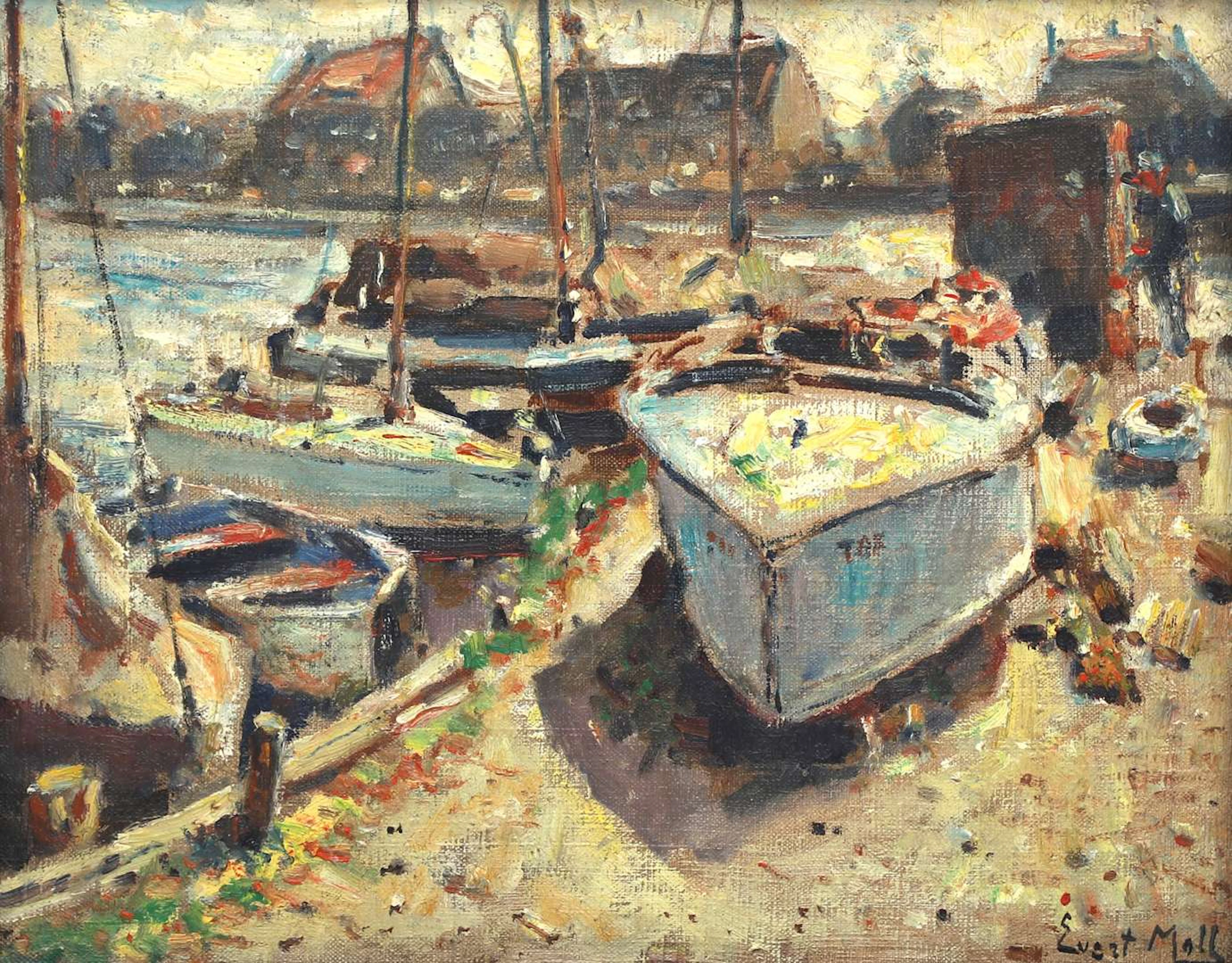 Evert Moll (1878–1955), View of an inland harbour