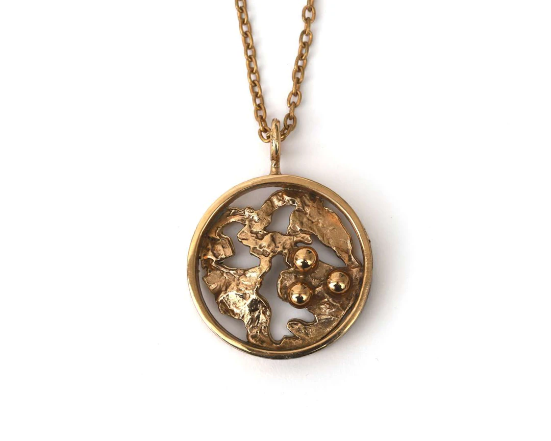A bronze necklace with a pendant, Finland