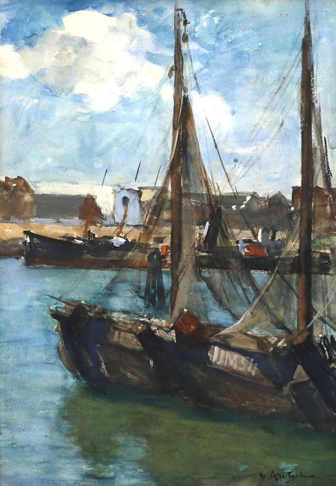 Floris Arntzenius (1864–1925), Fishing boats from IJmuiden in the