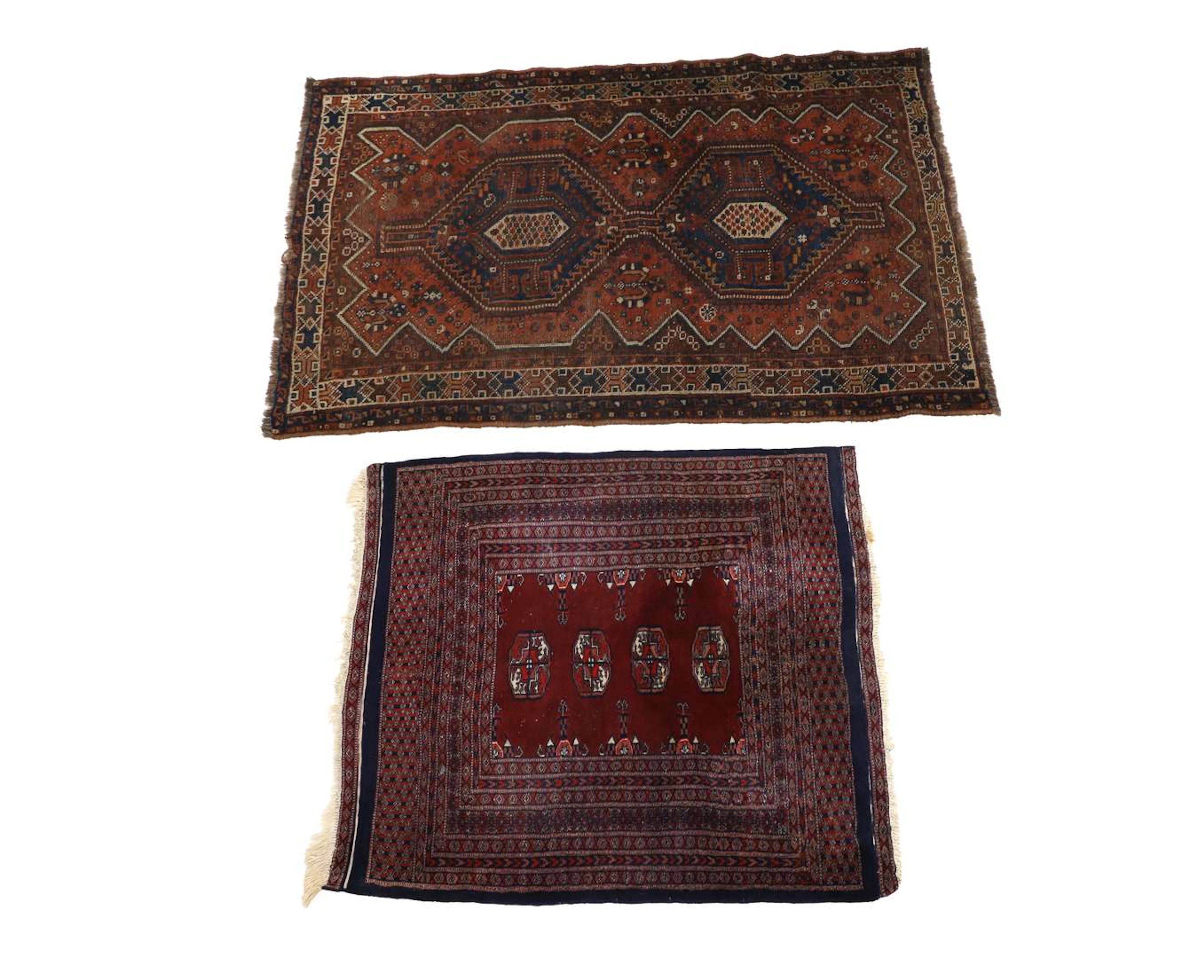 Two Oriental carpets, 20th century, dimensions 110 x 92 cm and 165 x 110 cm