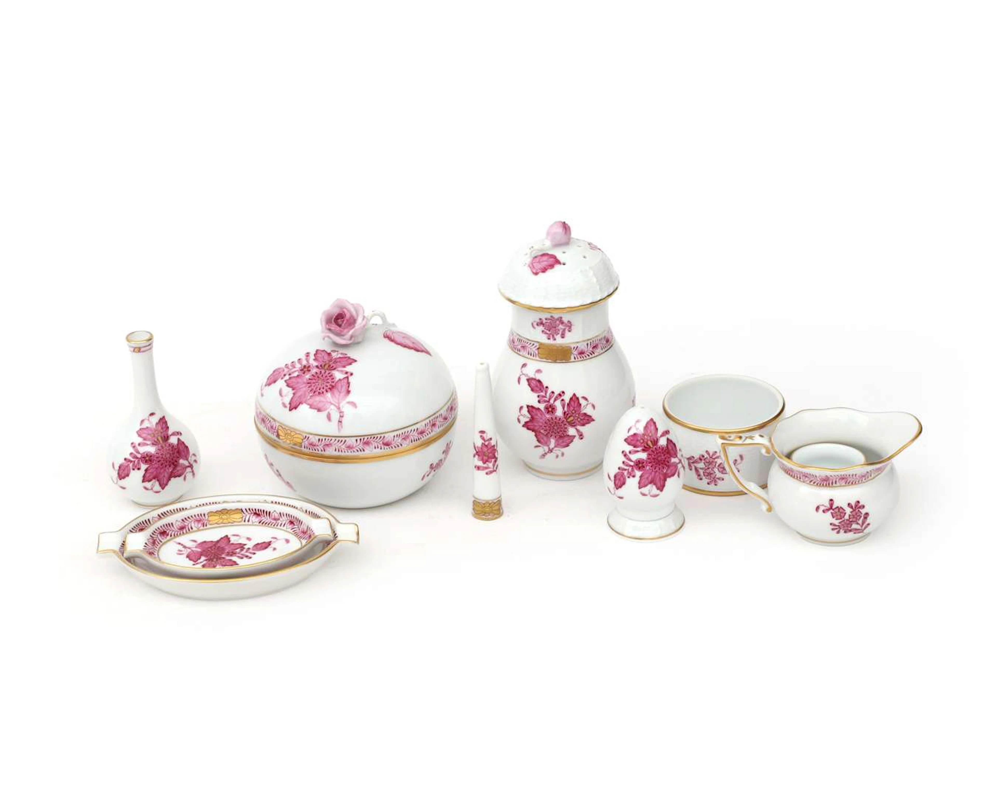 Ten assorted pieces of Herend porcelain, Hungary, second half of the