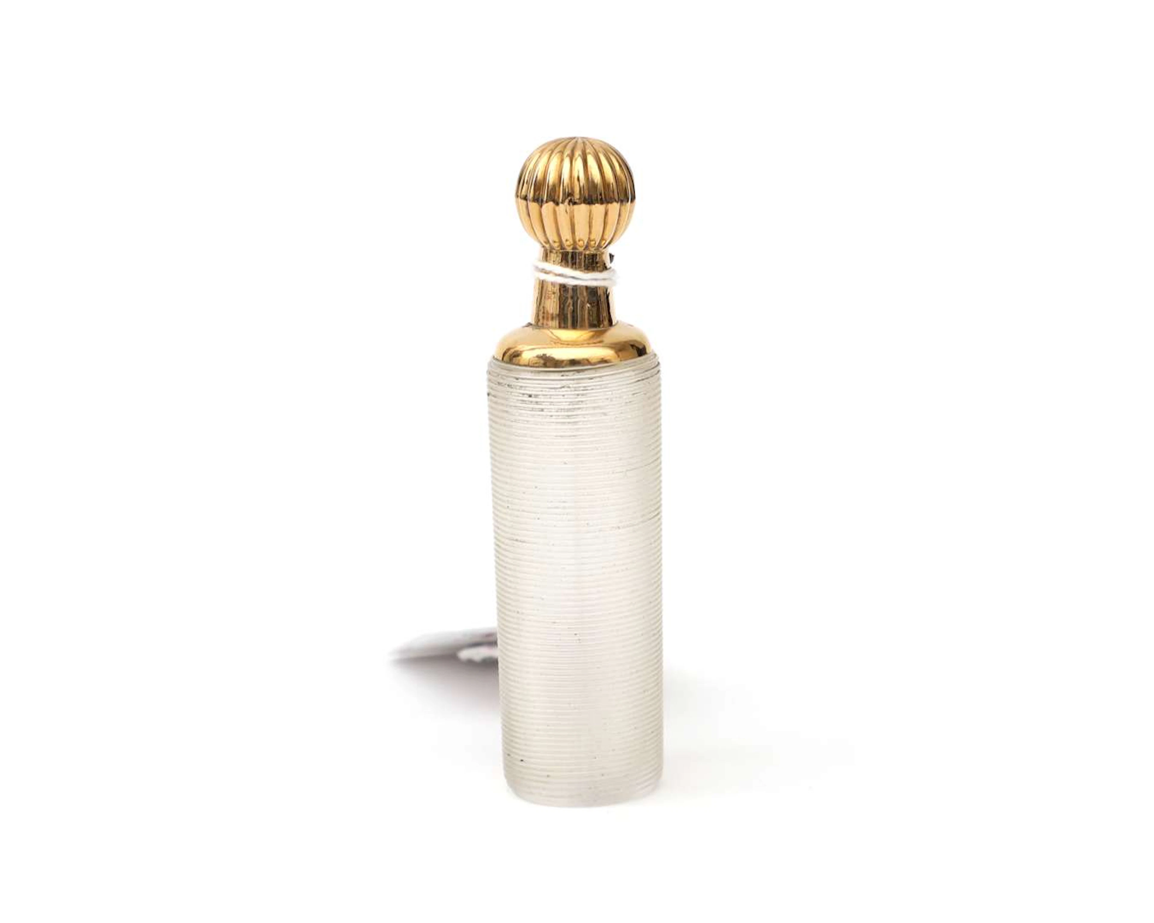 A crystal perfume bottle with a 14-carat yellow gold stopper, Netherlands