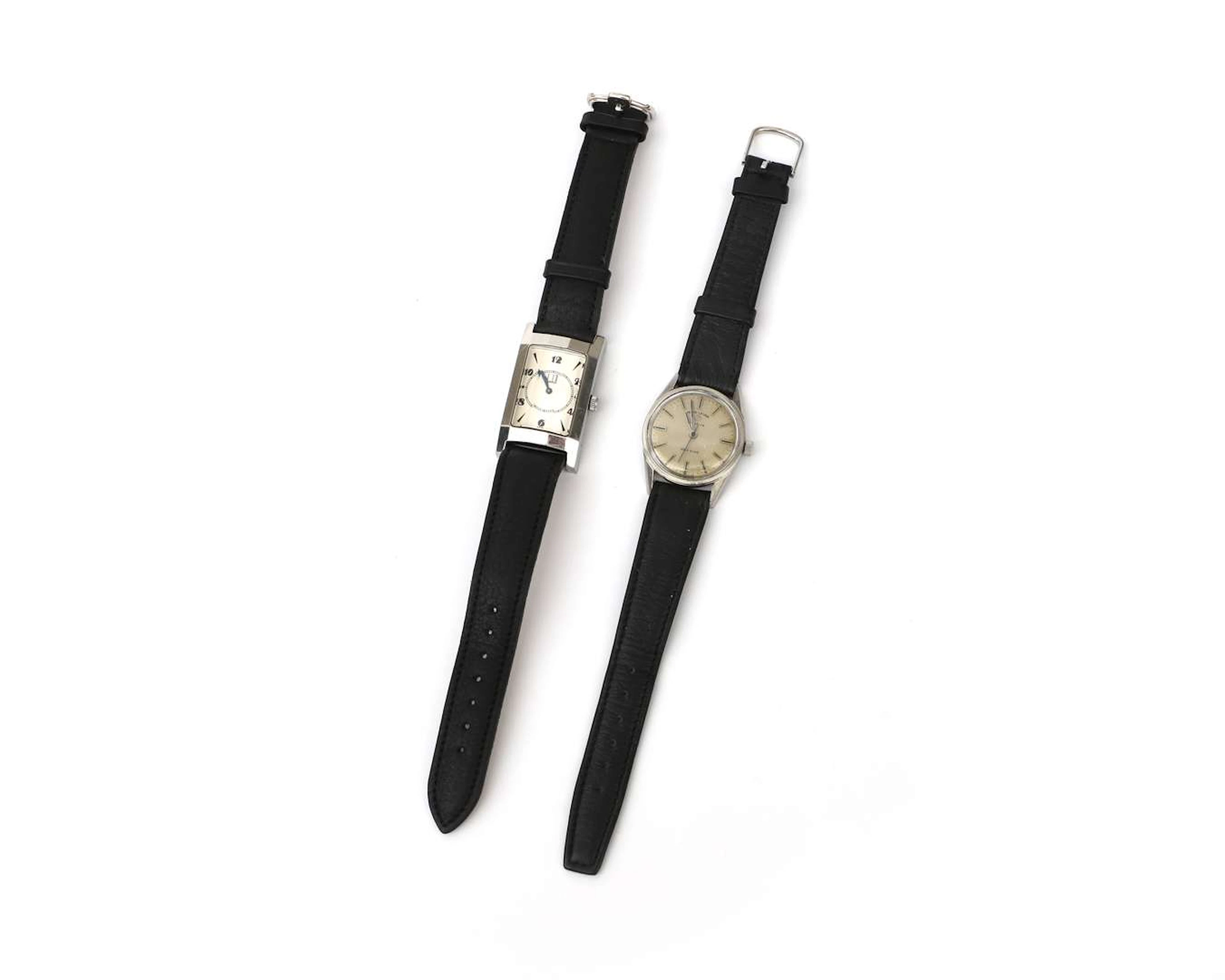 A lot comprising two mechanical wristwatches: Dunhill and Favre Leuba, Sea King
