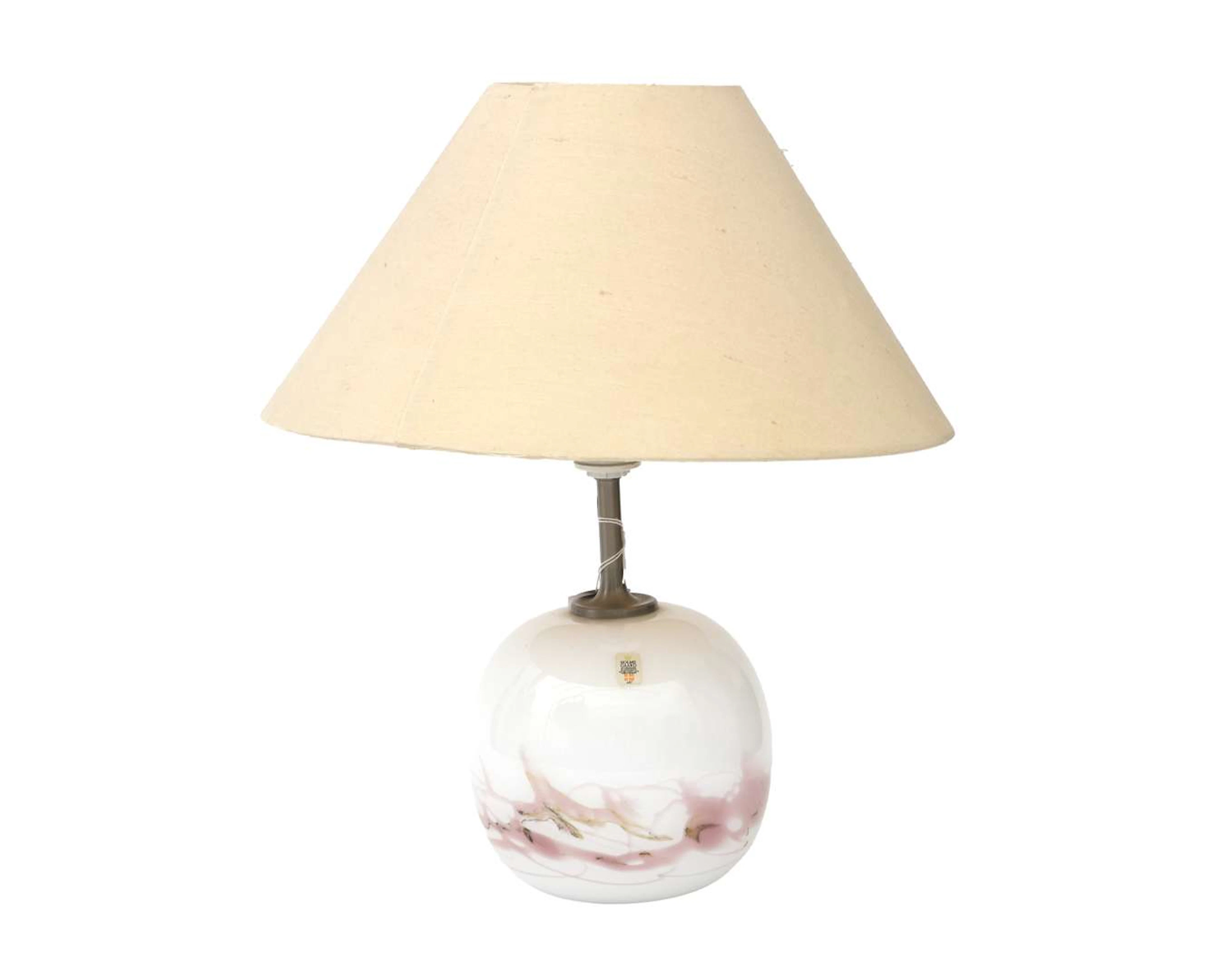 A table lamp with a shade, Michael Bang for Holmegaard, Denmark, 20th century
