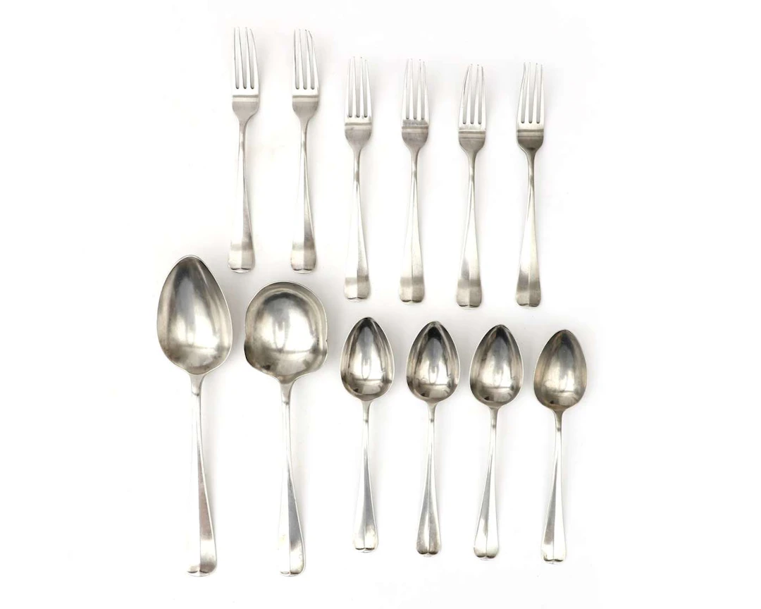A twelve-piece silver cutlery set, Netherlands, Schoonhoven 1948