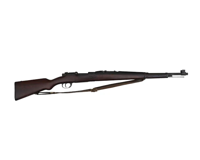 A Mauser bolt-action rifle, model 1904, manufactured in Germany, used
