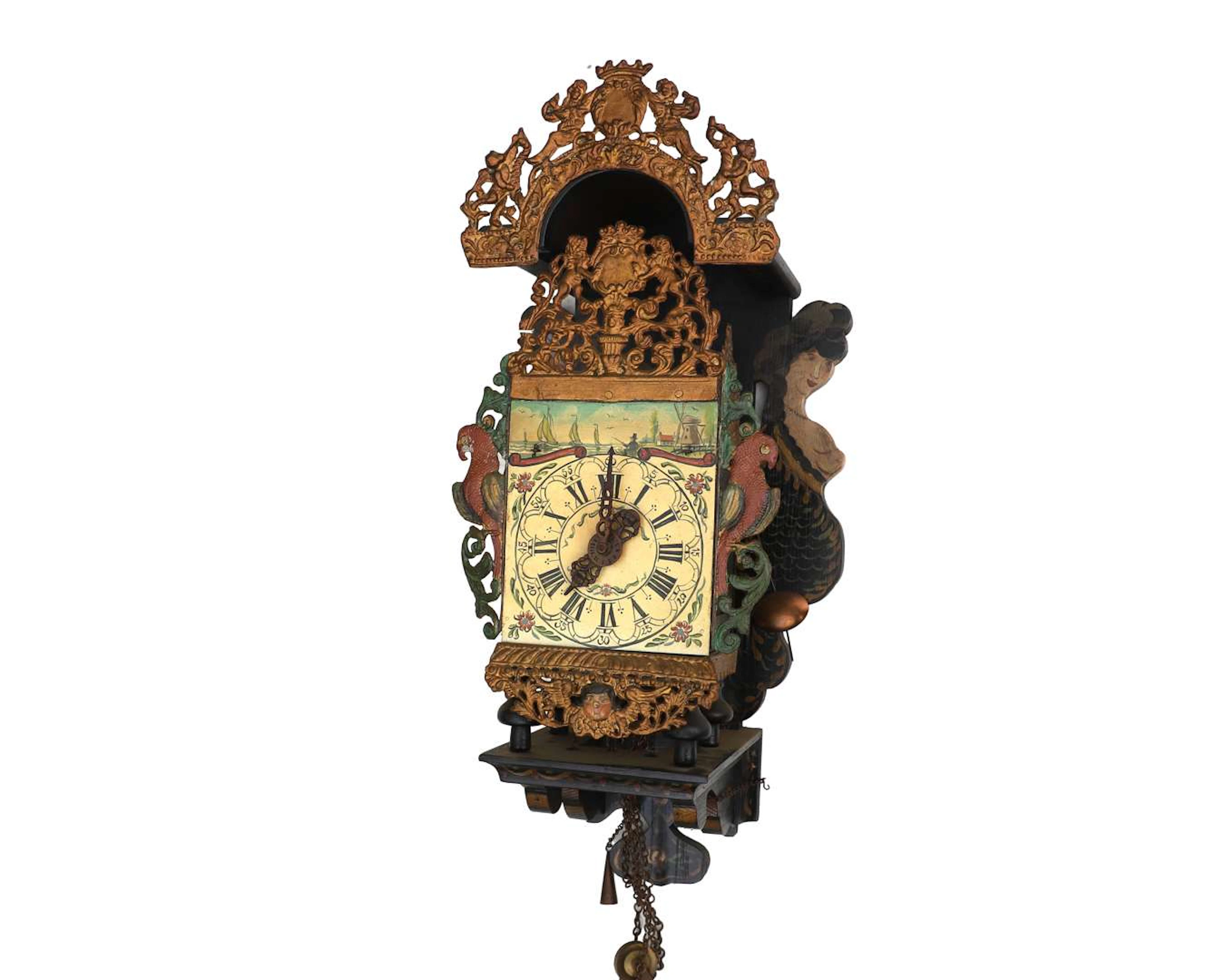 A Frisian chair clock, 20th century