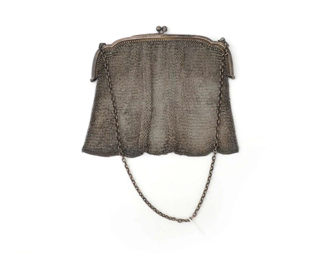 A fine silver bag, England, Birmingham, 20th century