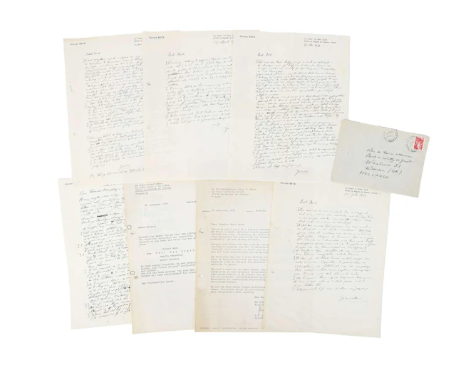 Gerard Reve – 5 original handwritten letters on 5 sheets, each written