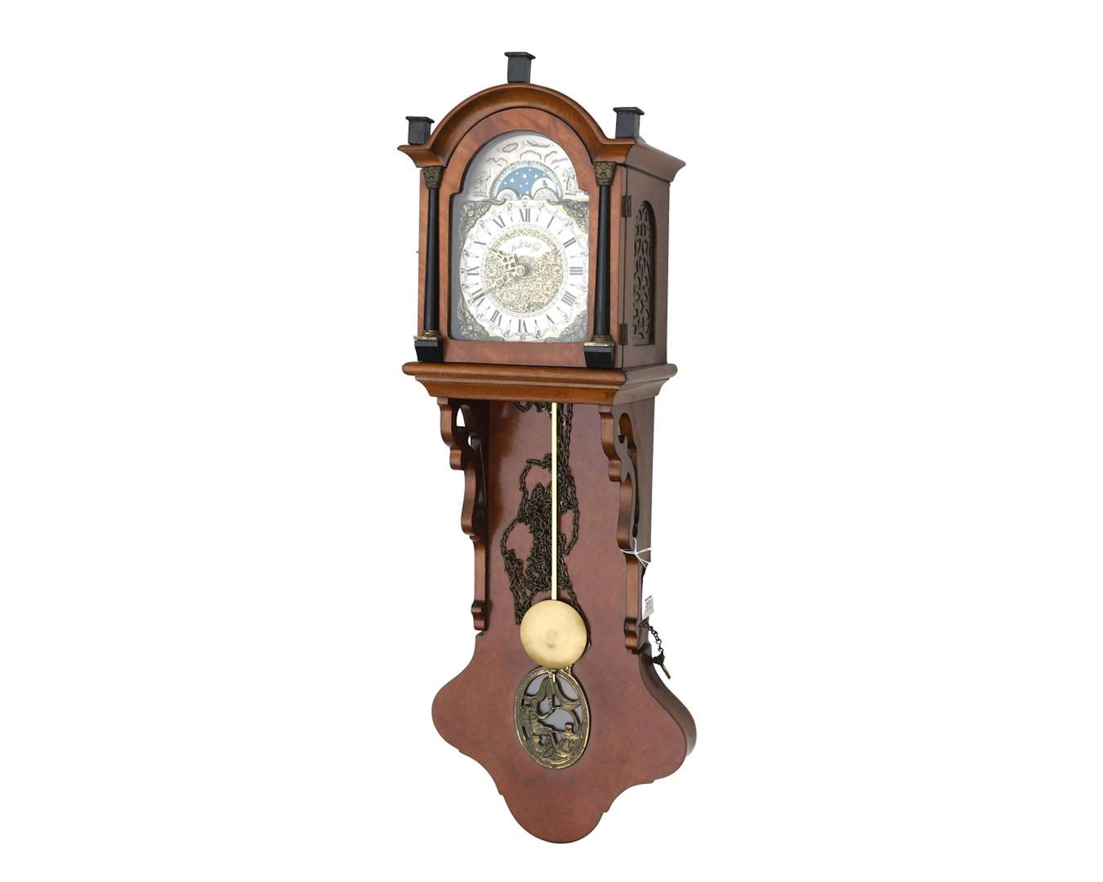 A wooden wall clock, Netherlands, 20th century