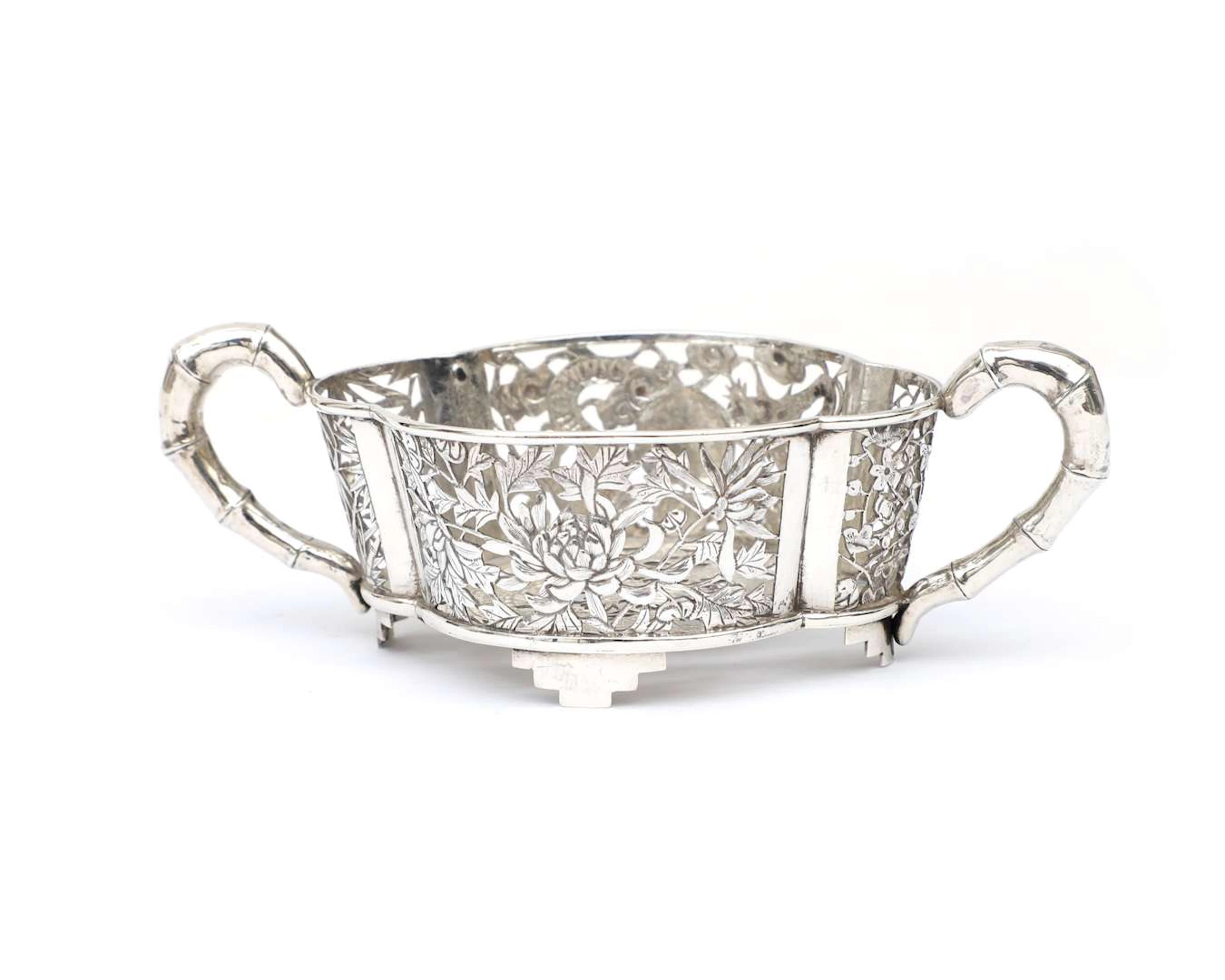 A silver bowl, China, Hong Kong or Canton, ca. 1900