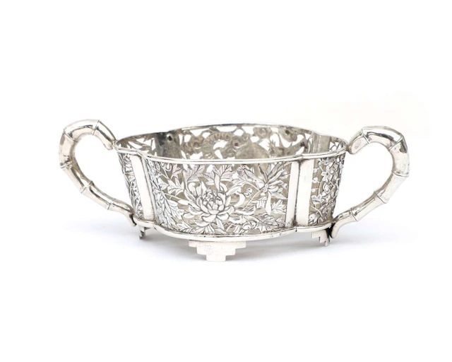 A silver bowl, China, Hong Kong or Canton, ca. 1900