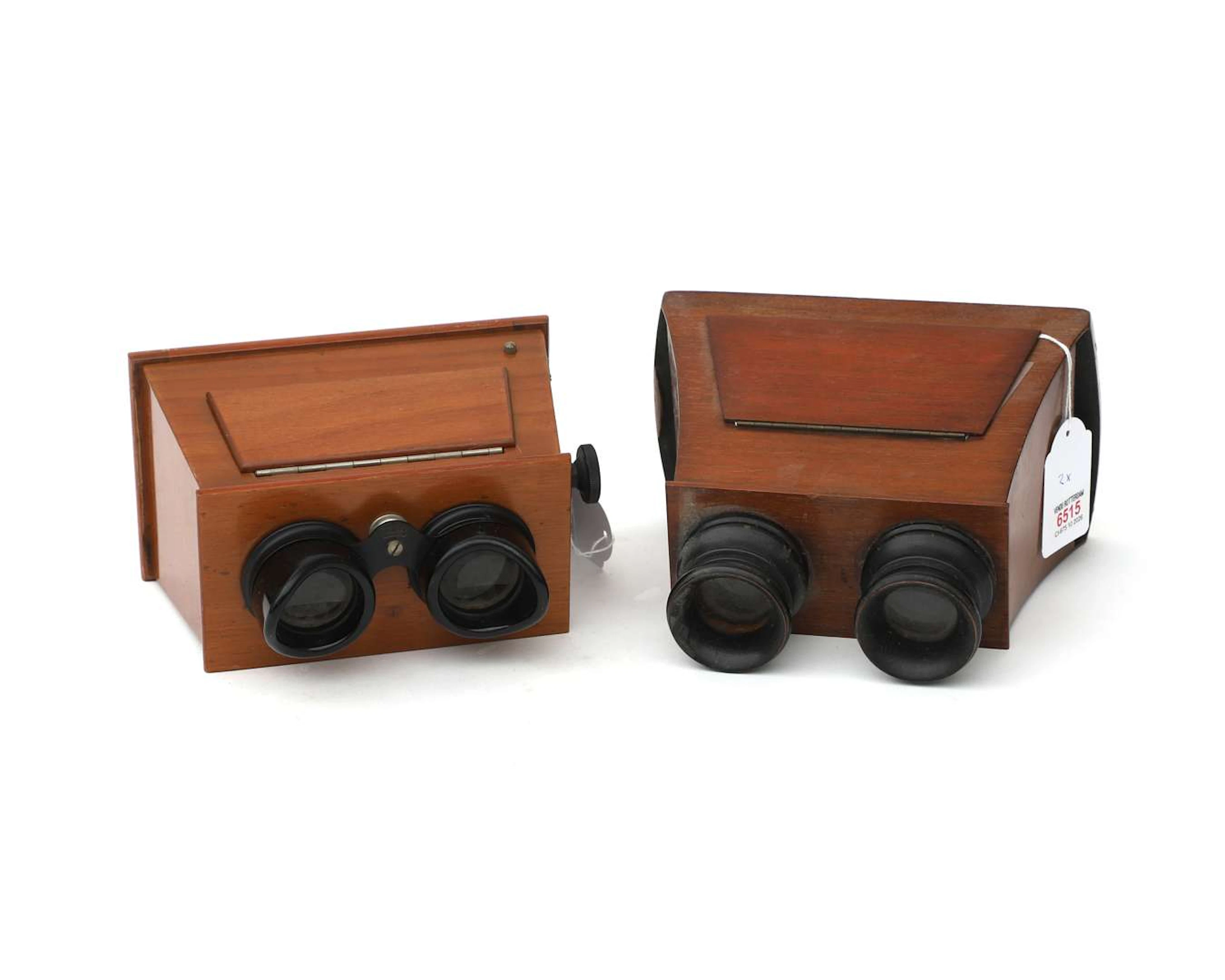 Two wooden stereoscopes, France, c. 1900