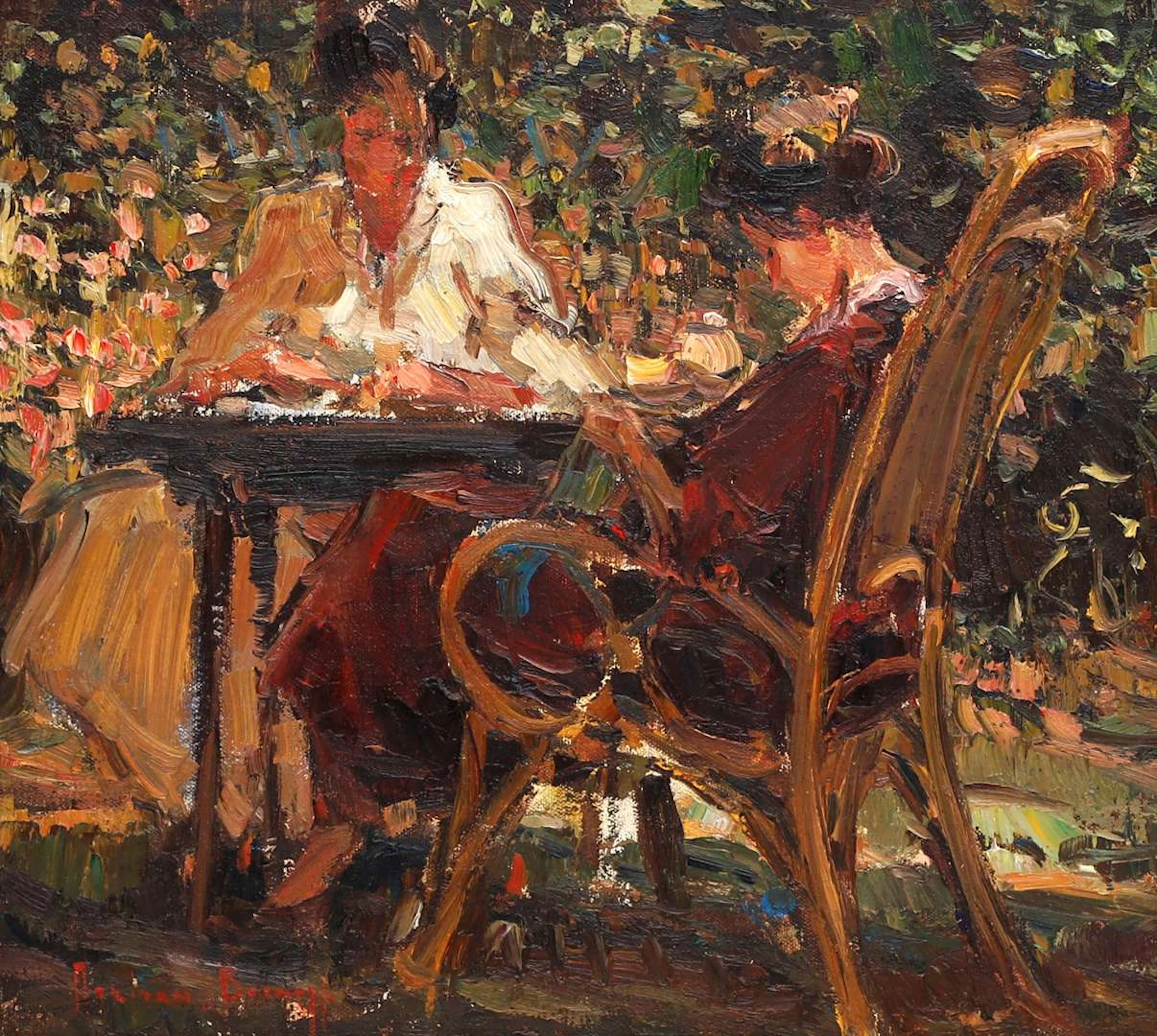 Adriaan Boshoff (1935–2007), Two Women in the Garden
