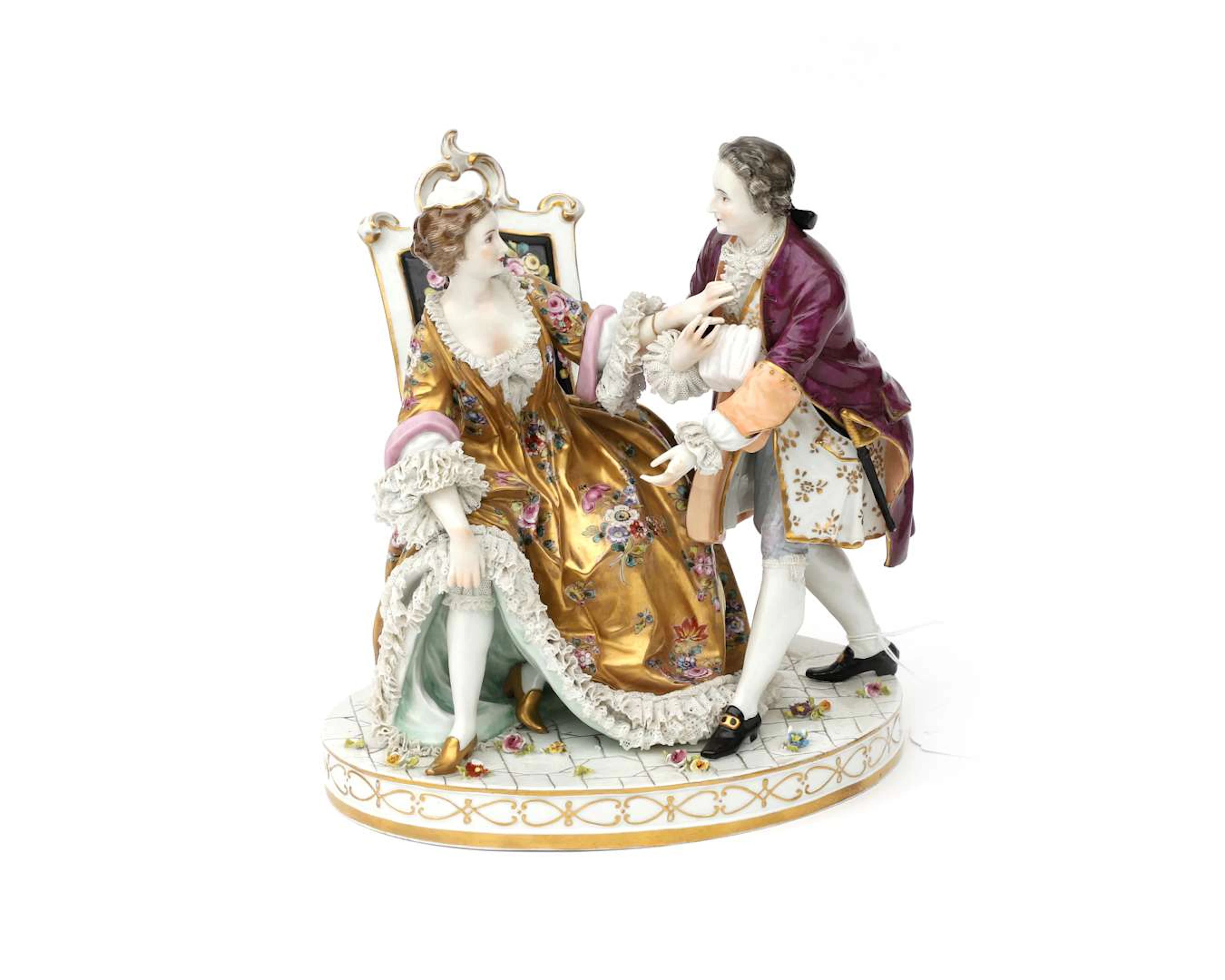 A porcelain figurine, Capodimonte, Italy, 19th century
