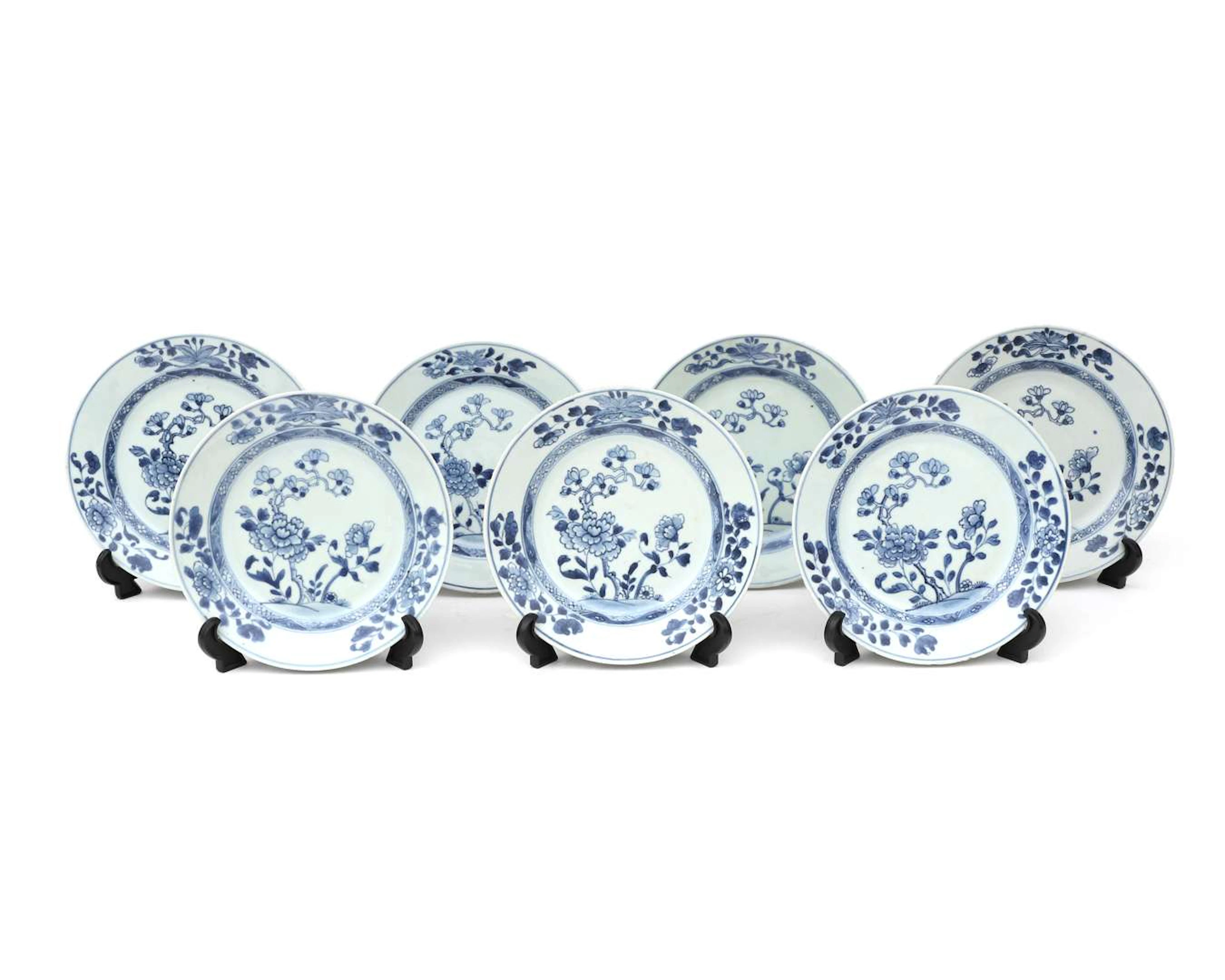 Seven porcelain plates, China, Qianlong period (1736–1795), 18th century