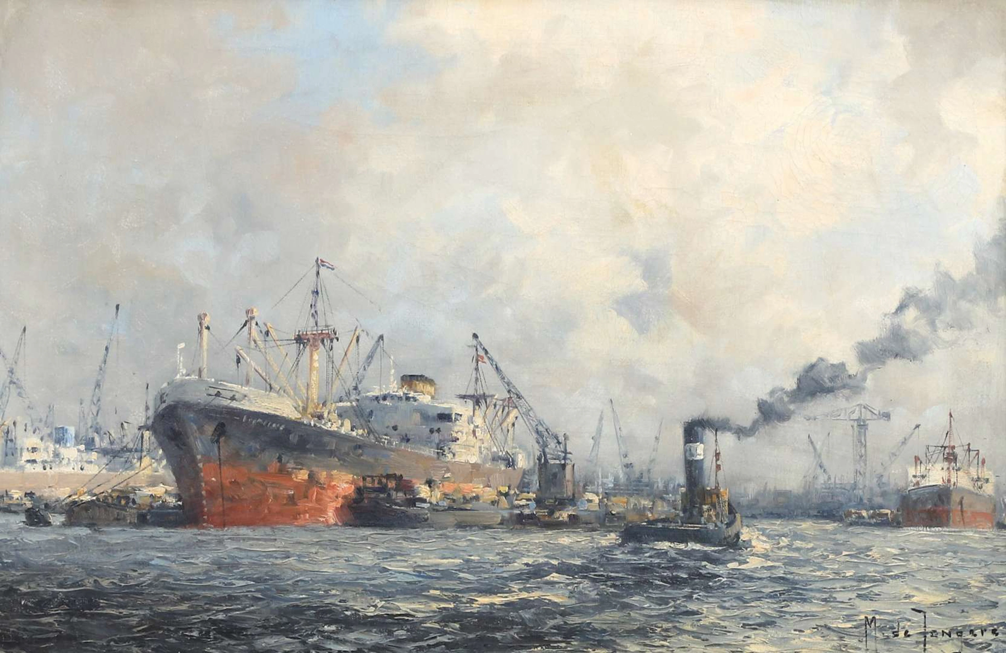 Marinus de Jongere (1912–1978), The Port of Rotterdam in Full Swing