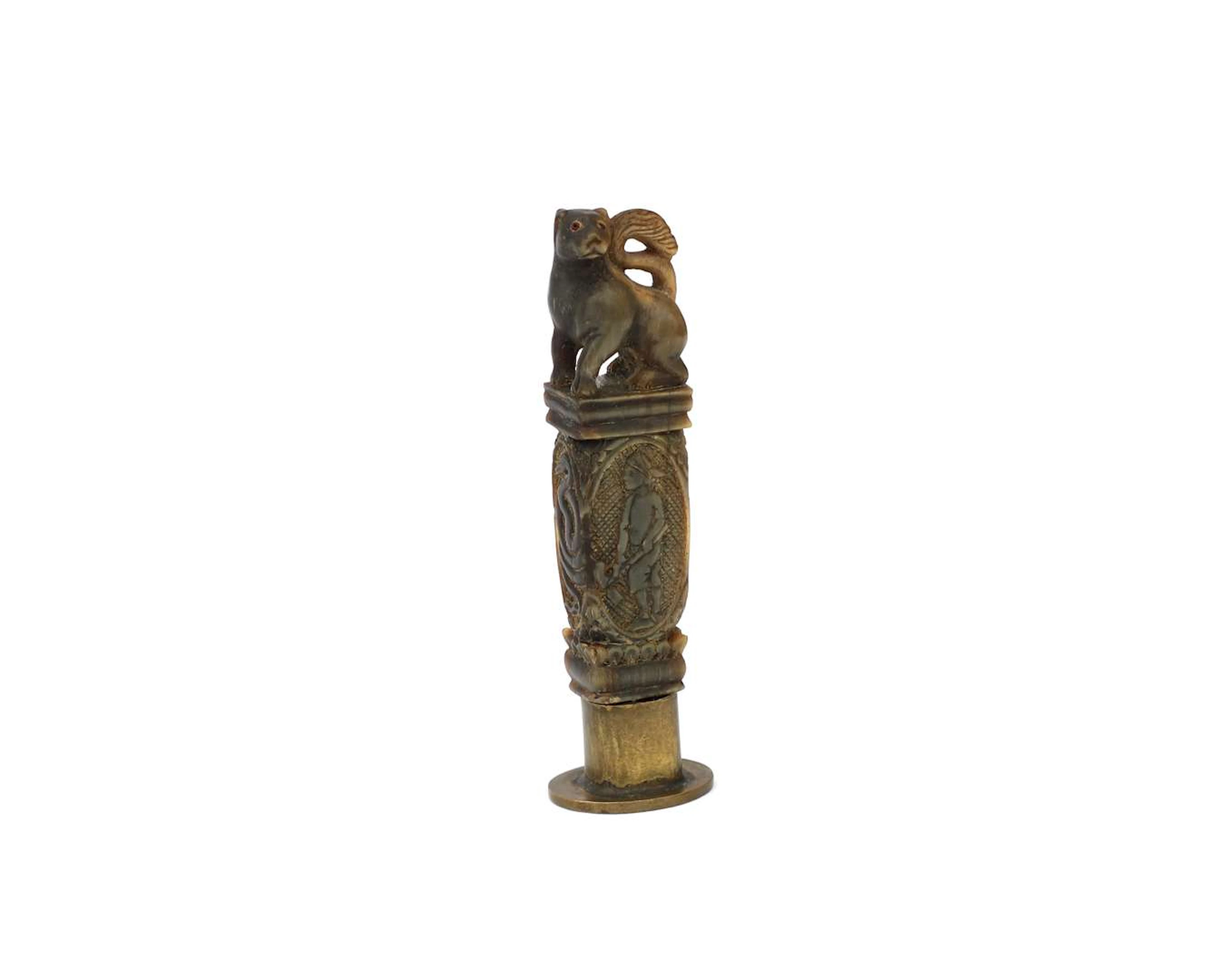 A horn seal stamp, Europe, 19th century