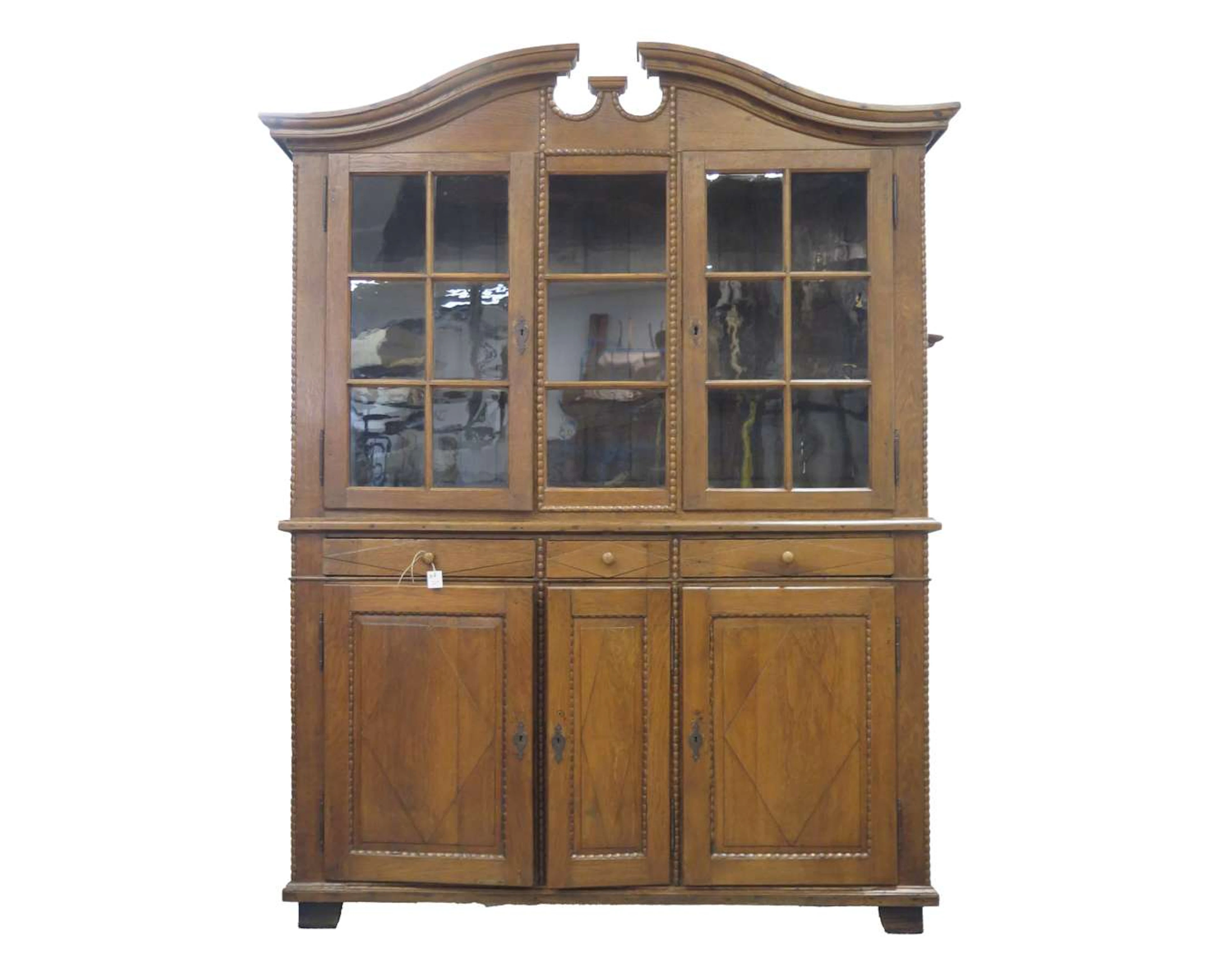 An oak sideboard. 18th century, with some parts reconstructed