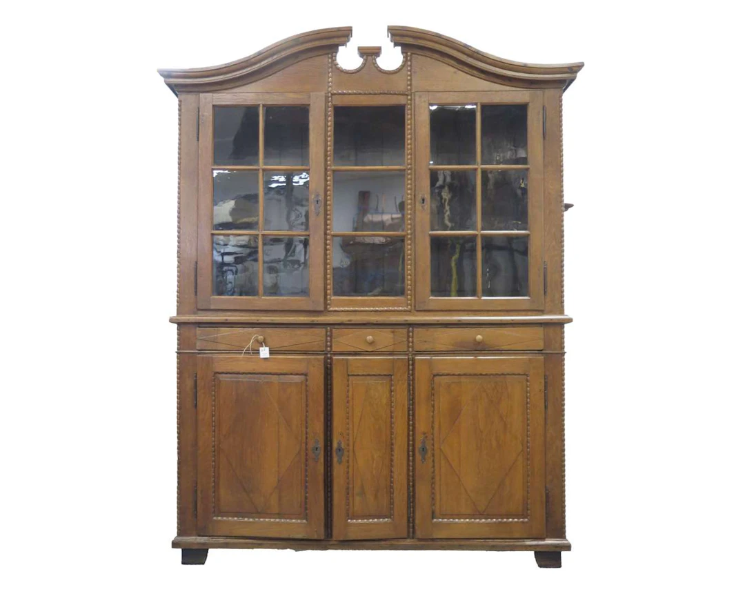 An oak sideboard. 18th century, with some parts reconstructed