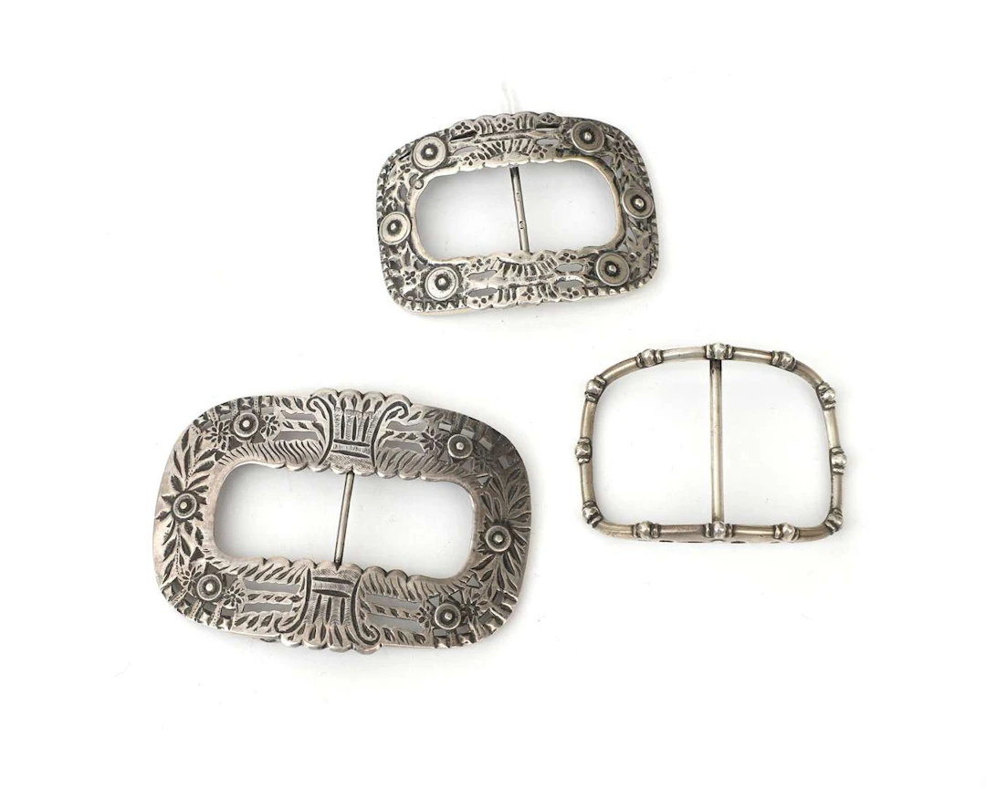 Three silver buckles, England and the Netherlands, 19th century