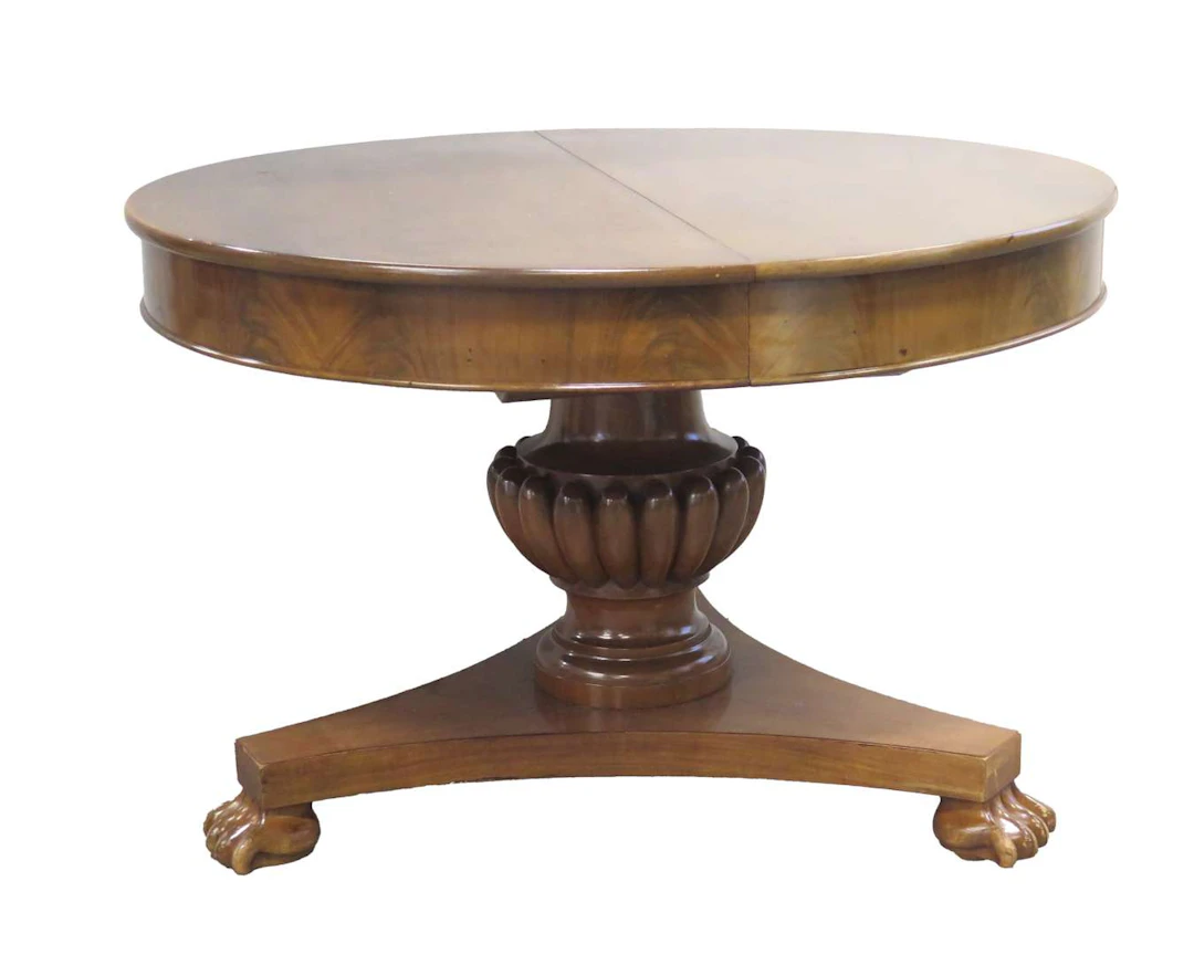 A mahogany sliding-top table, Europe, 19th century