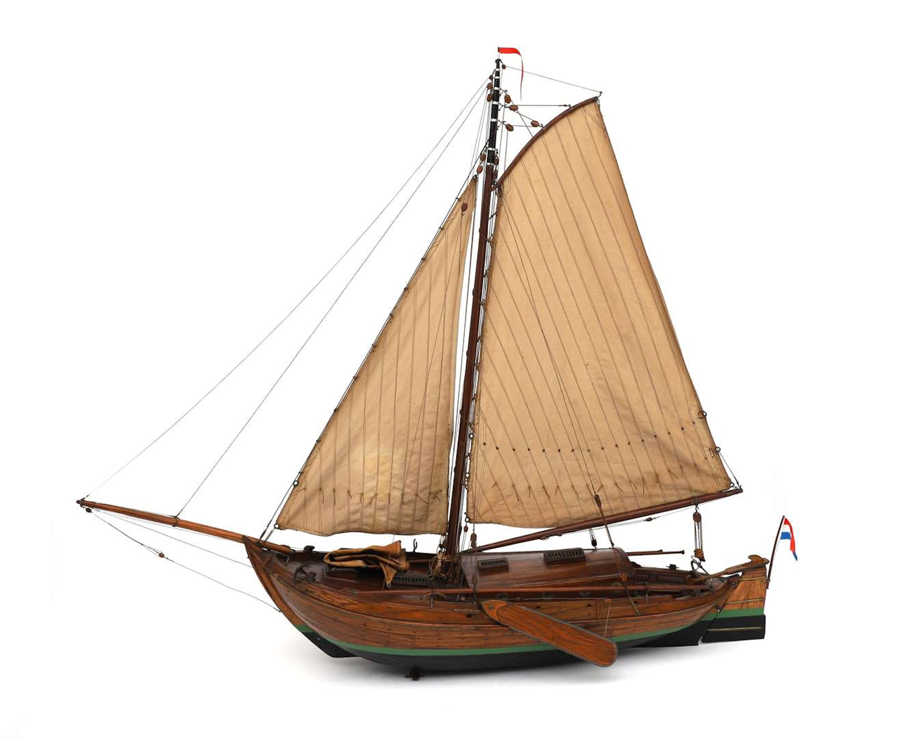 A model of a botter, Holland, second half of the 19th century
