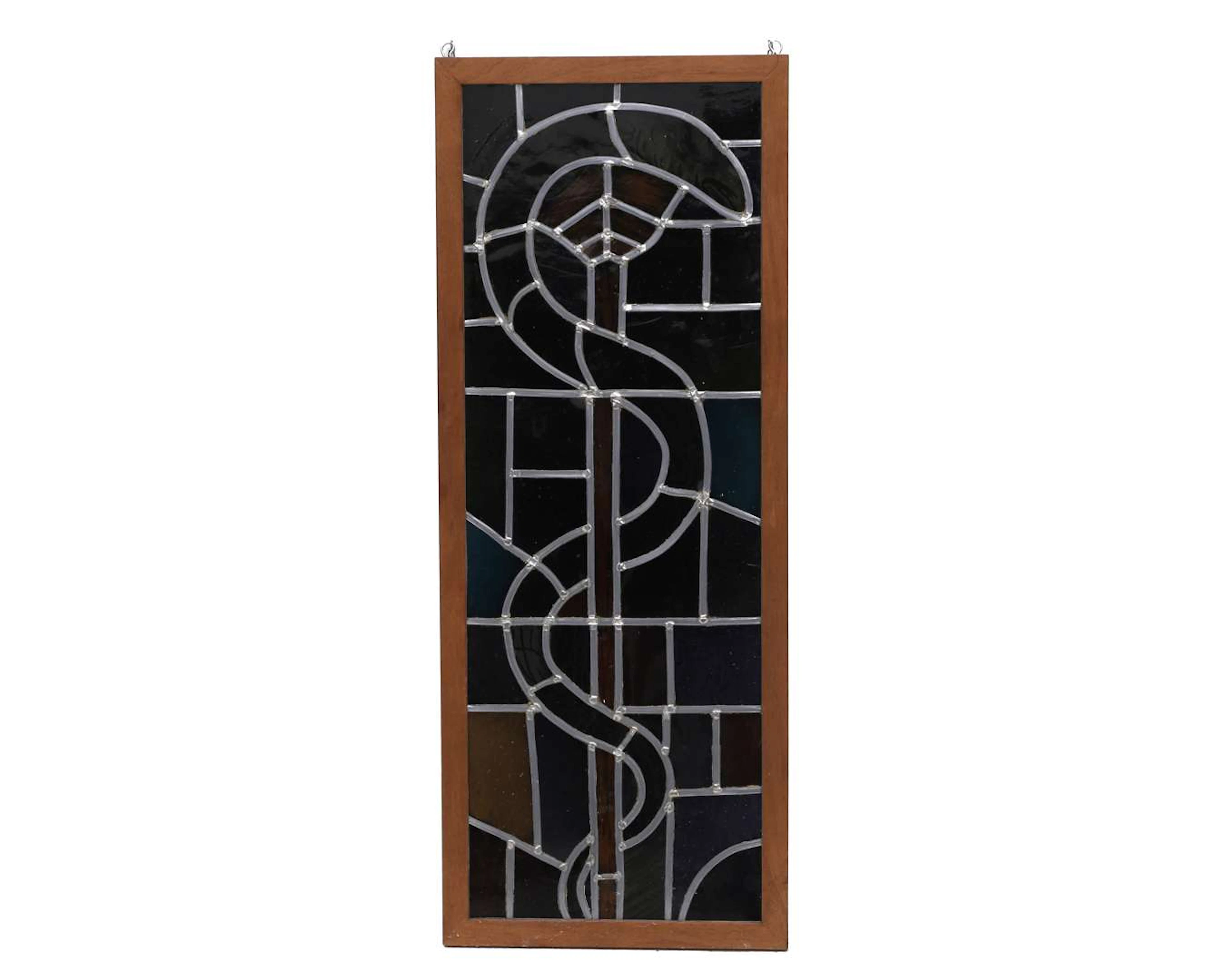 A stained-glass window frame, 20th century