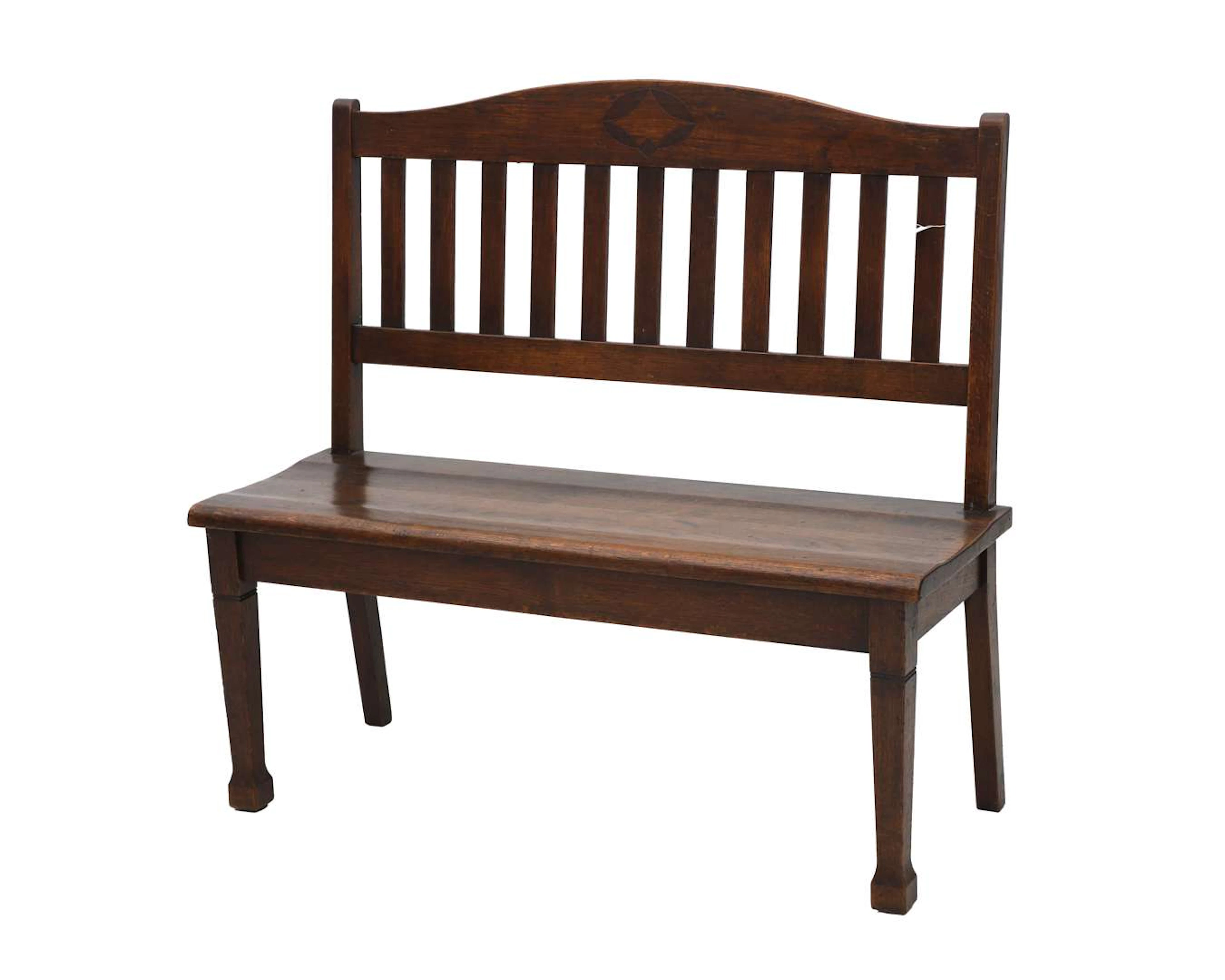 A wooden hall bench, Europe, first half of the 20th century