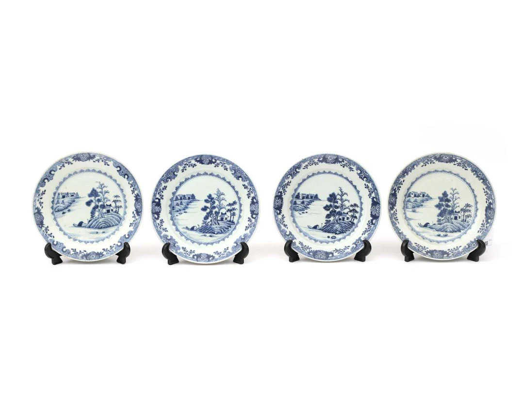 Four porcelain plates, China, Qianlong period (1736–1795), 18th century