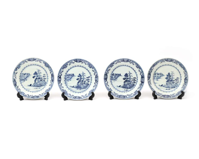 Four porcelain plates, China, Qianlong period (1736–1795), 18th century