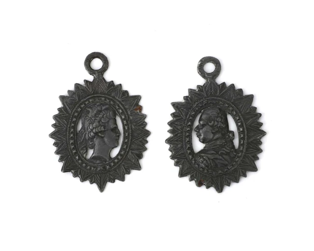 Two pewter Orangist insignia, 18th century