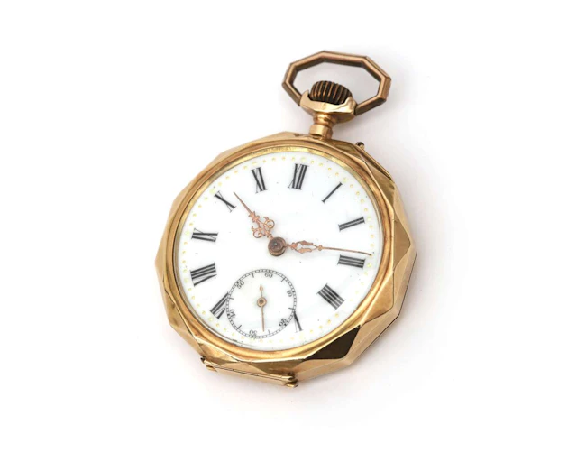 A 14k yellow gold pocket watch