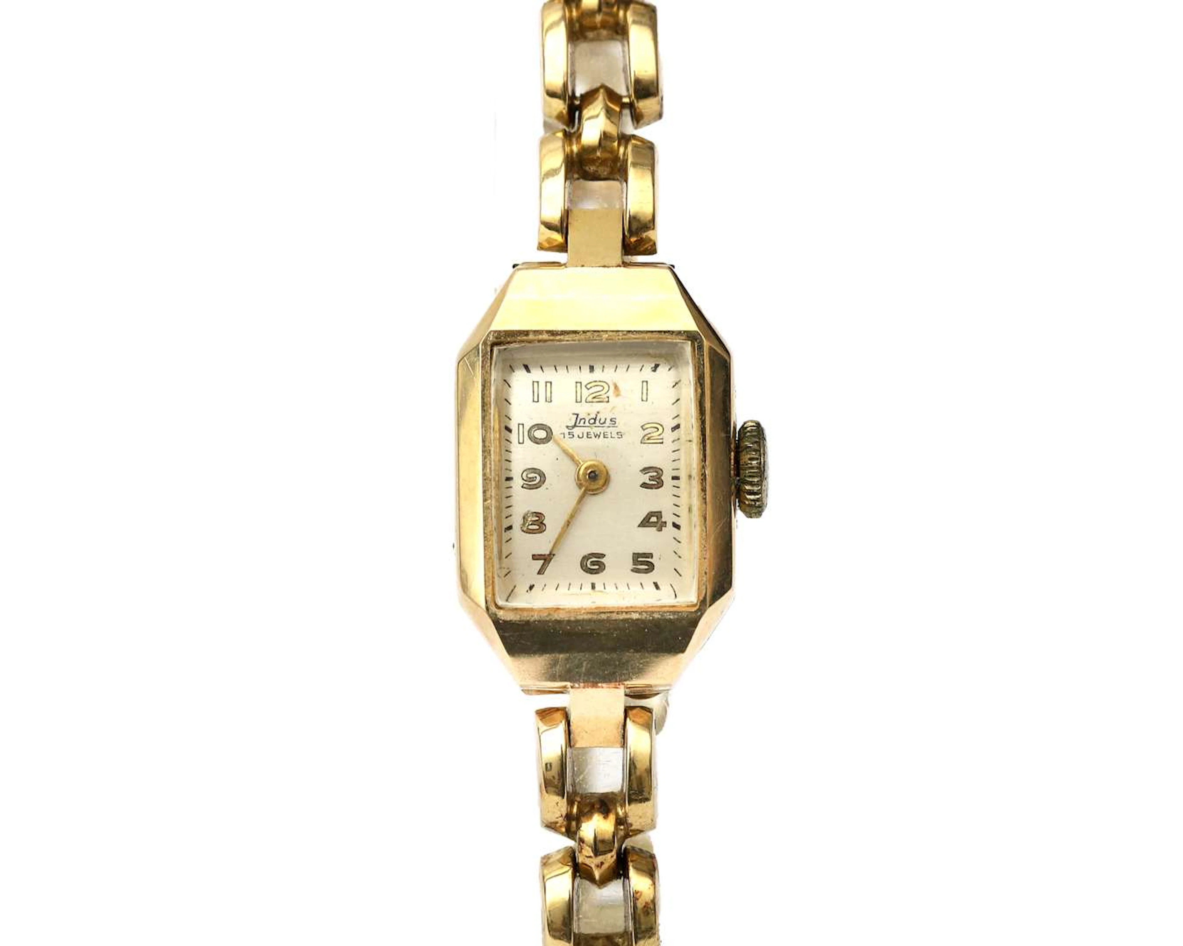 A 14k yellow gold Indus ladies' wristwatch