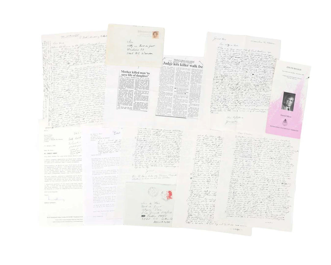 Gerard Reve – 5 original handwritten letters on 7 sheets of paper