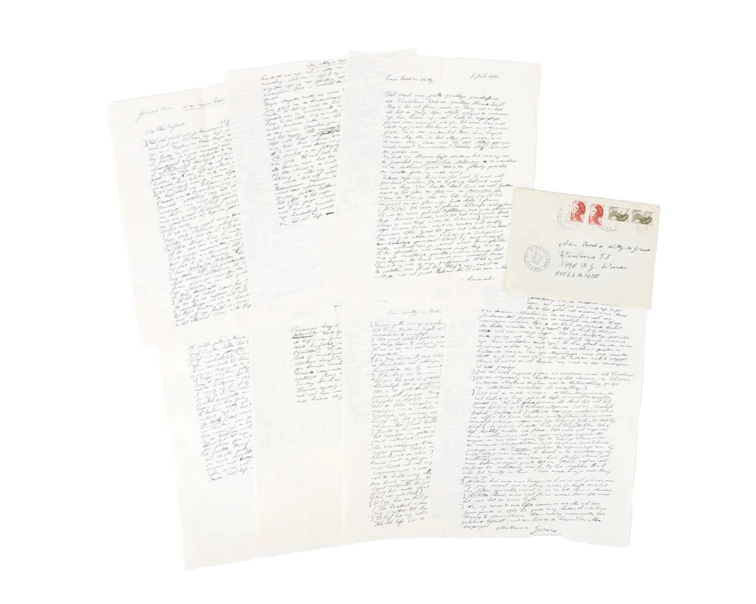 Gerard Reve – 5 original handwritten letters on 7 sheets of paper