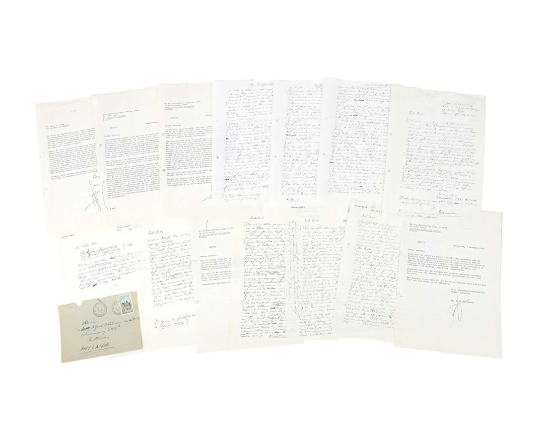 Gerard Reve – 5 original handwritten letters on 9 sheets of paper