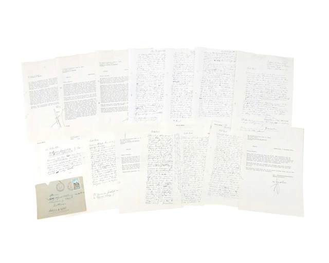 Gerard Reve – 5 original handwritten letters on 9 sheets of paper
