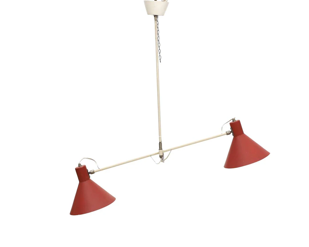 A two-light ceiling lamp, 20th century