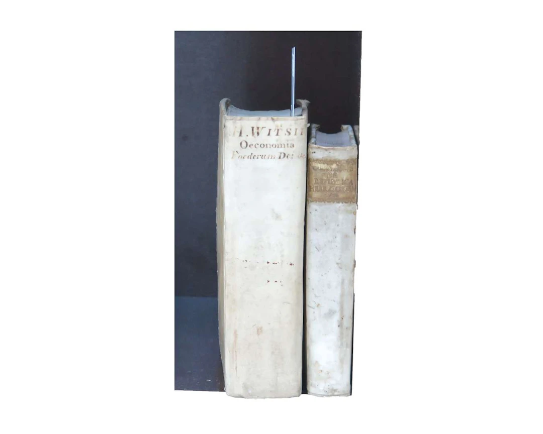Two theological works in Latin, in parchment bindings, by H. Witsius